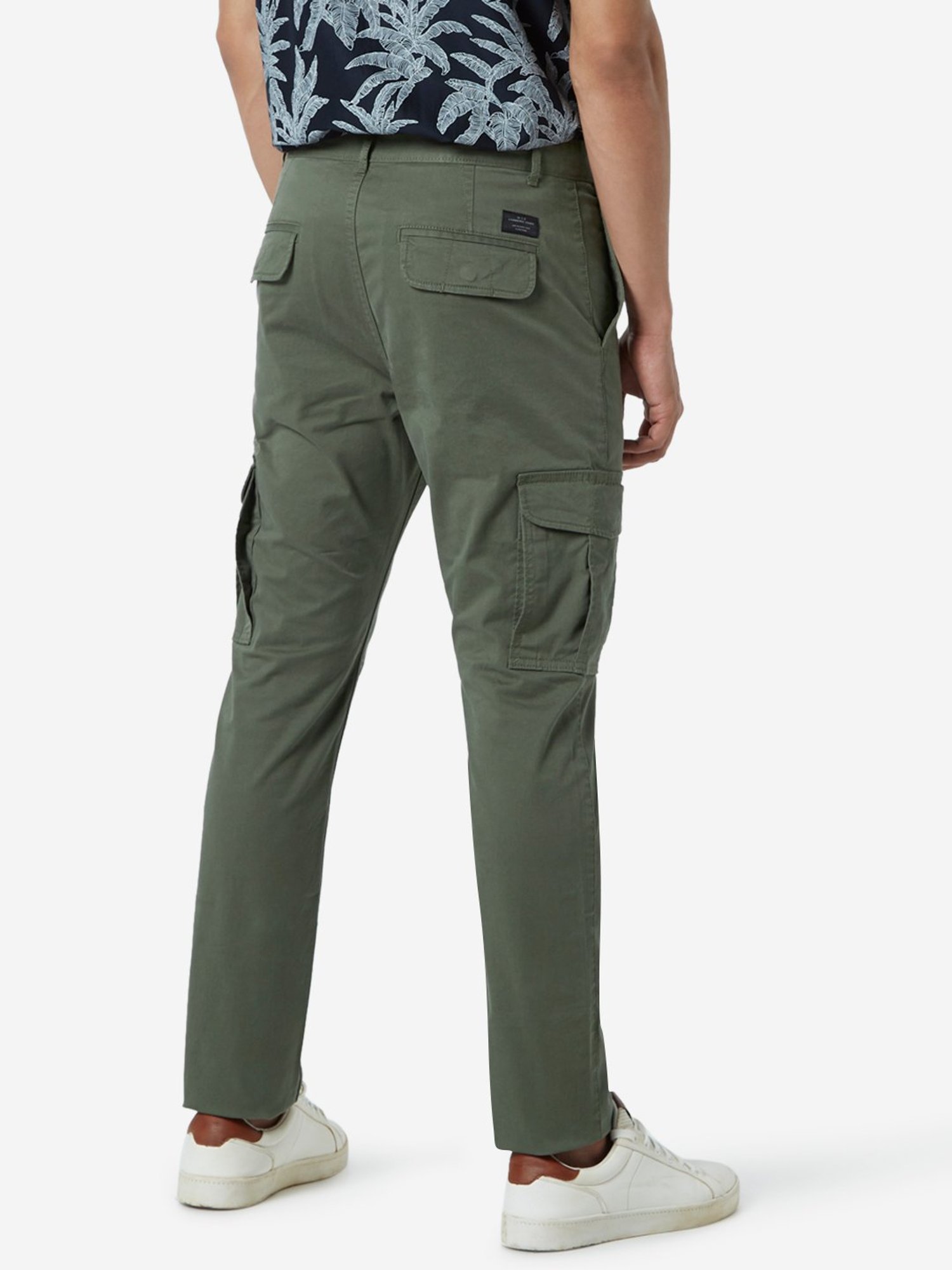 Cargo Pants Olive Green Baggy Fit Cargos for Men Online  Powerlook