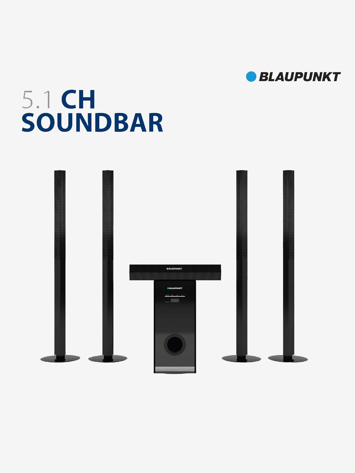 Blaupunkt SBW550 300W 5.1 Home Theater Soundbar with 8 inch Subwoofer -  Blaupunkt India