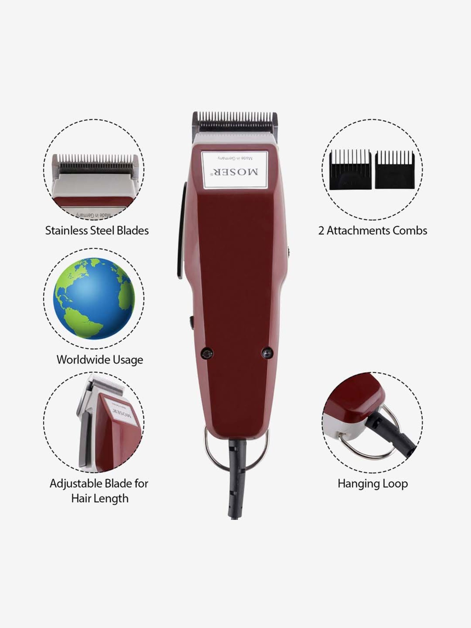 Buy Moser 1400-0050 Corded Classic Professional Clipper Online At Best Price  @ Tata CLiQ