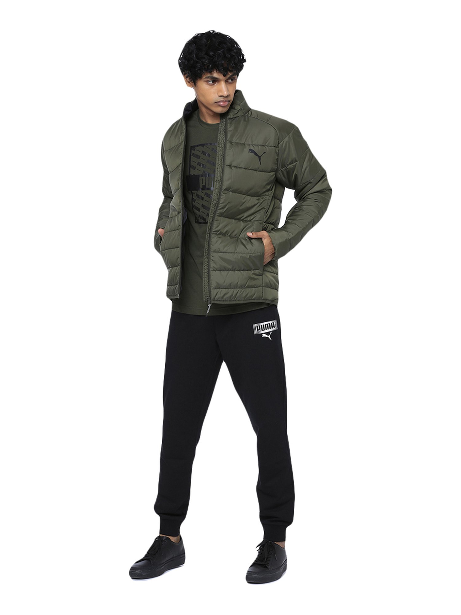 puma olive green jacket