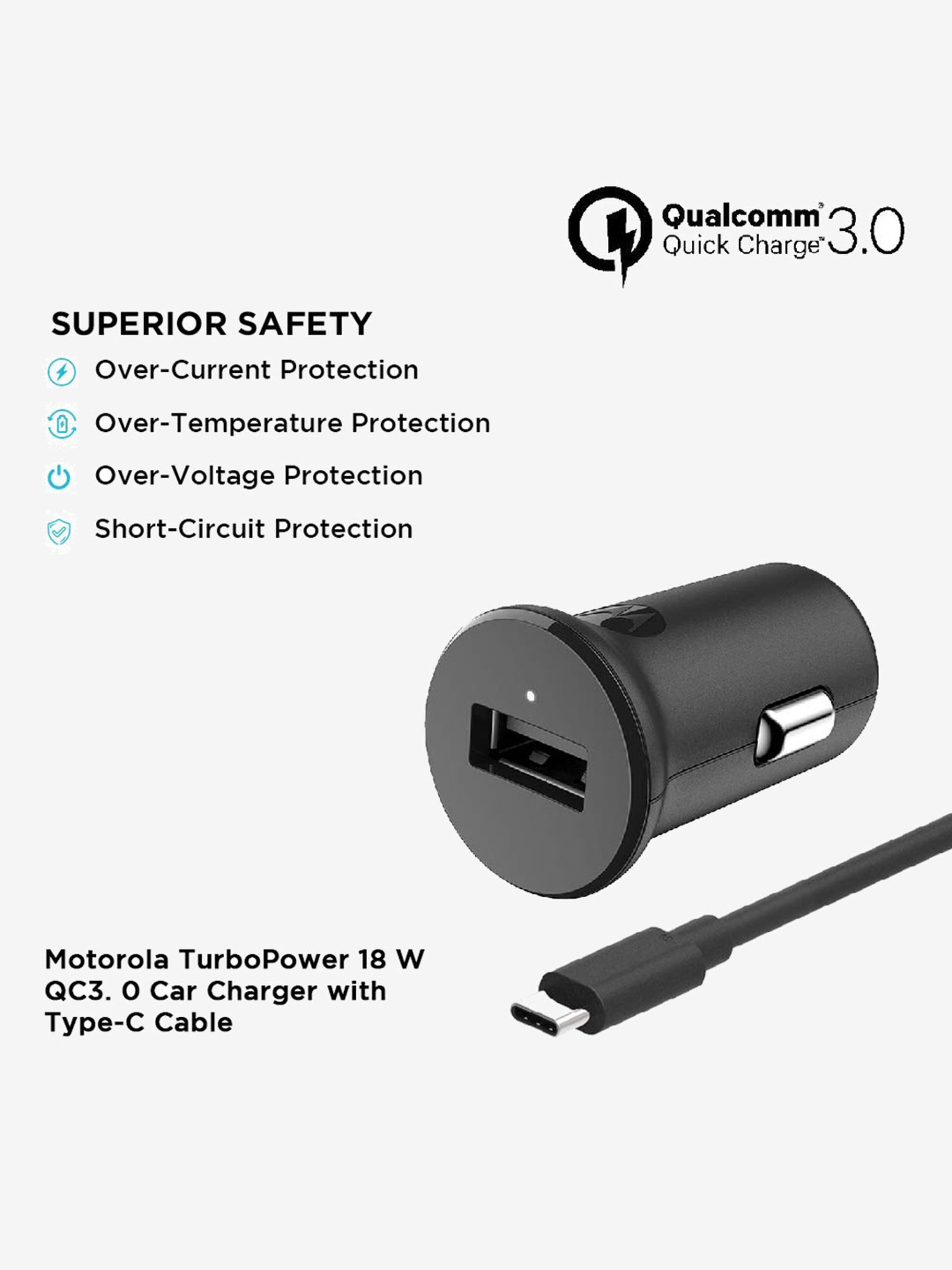 motorola turbopower 18 qc3 0 car charger