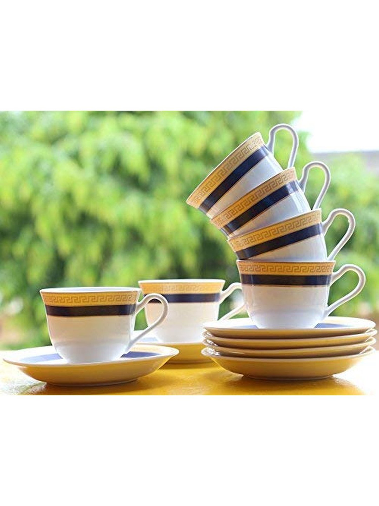 Buy Femora Classical Tea Cup & Saucer Set (200 ml) - Set of 6 at Best Price  @ Tata CLiQ