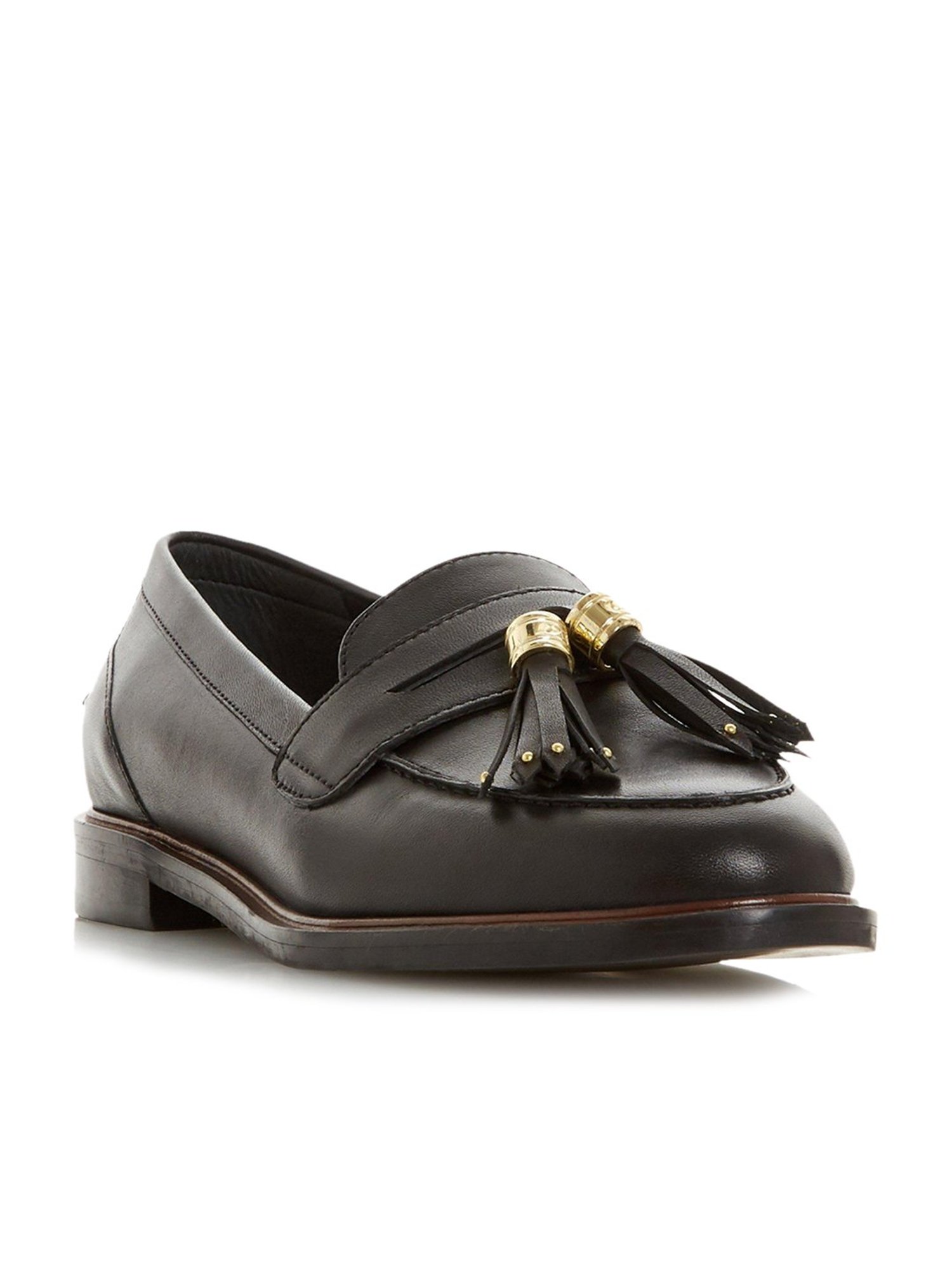 dune glazer leather tassel loafers