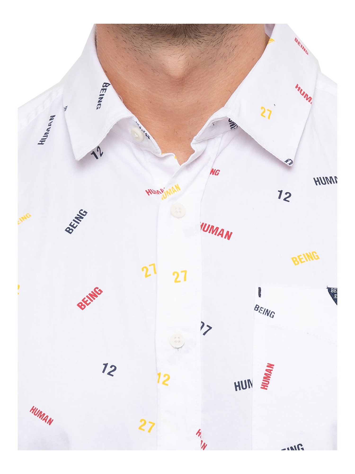 Buy Being Human White Printed Shirt for 
