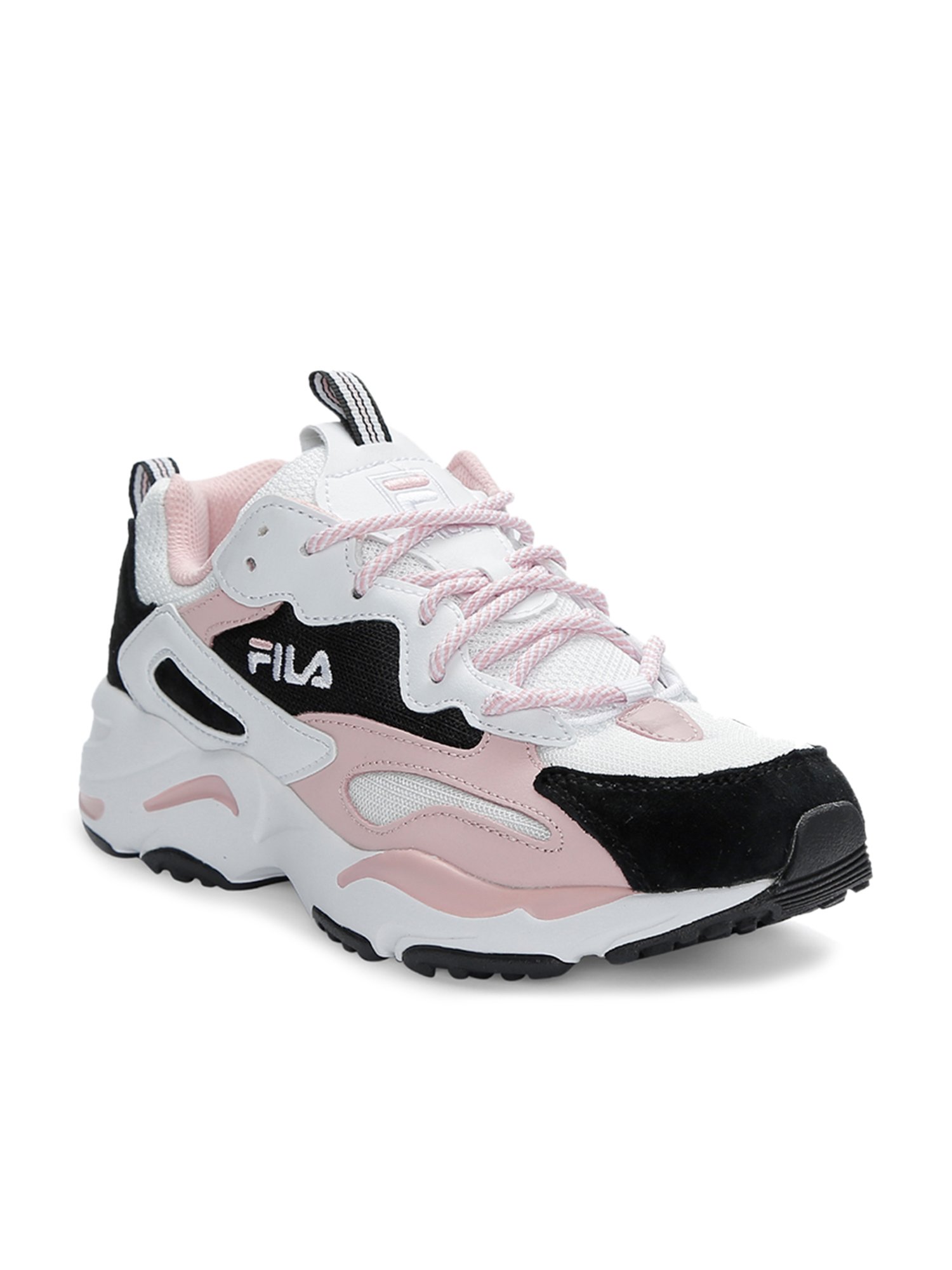 Fila ray white clearance metallic pink