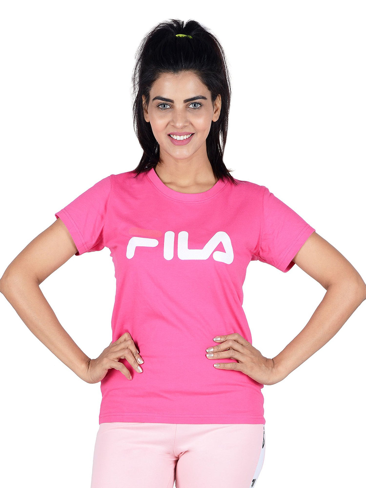 Buy Fila Pink Graphic Print T-Shirt for 