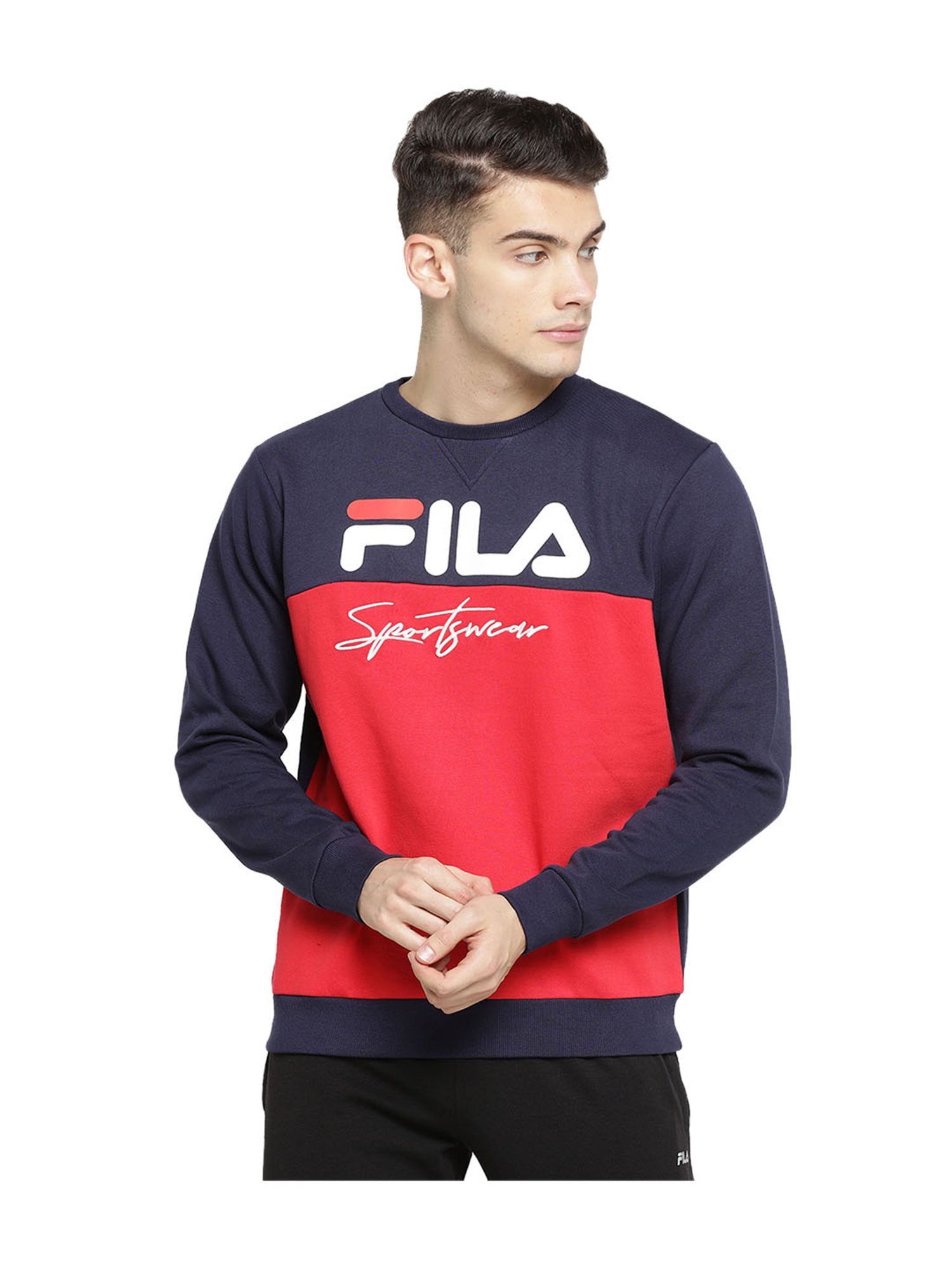 red fila sweatshirt