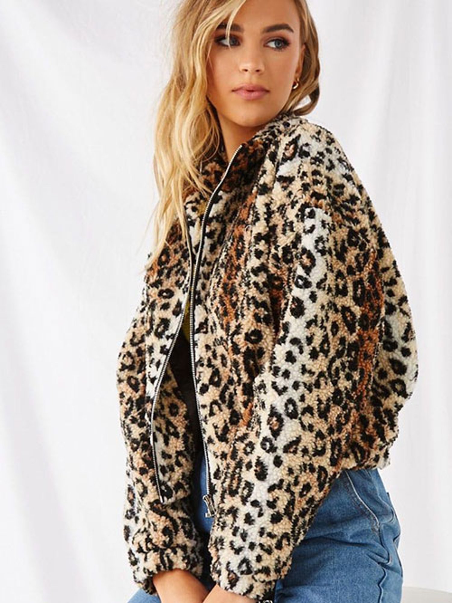 Women's Faux Fur Leopard Print Jacket – Lookeble