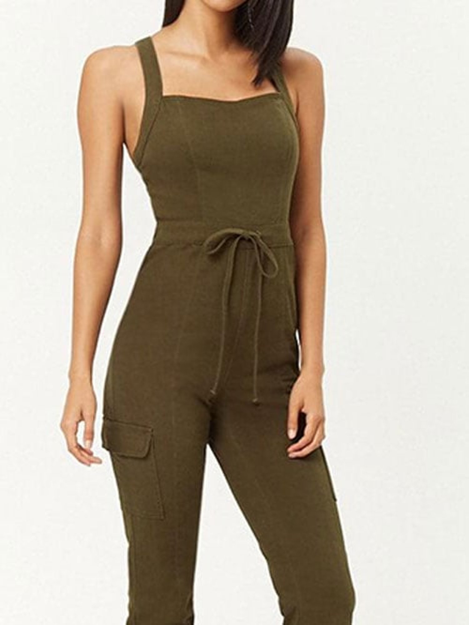 forever 21 olive regular fit romper