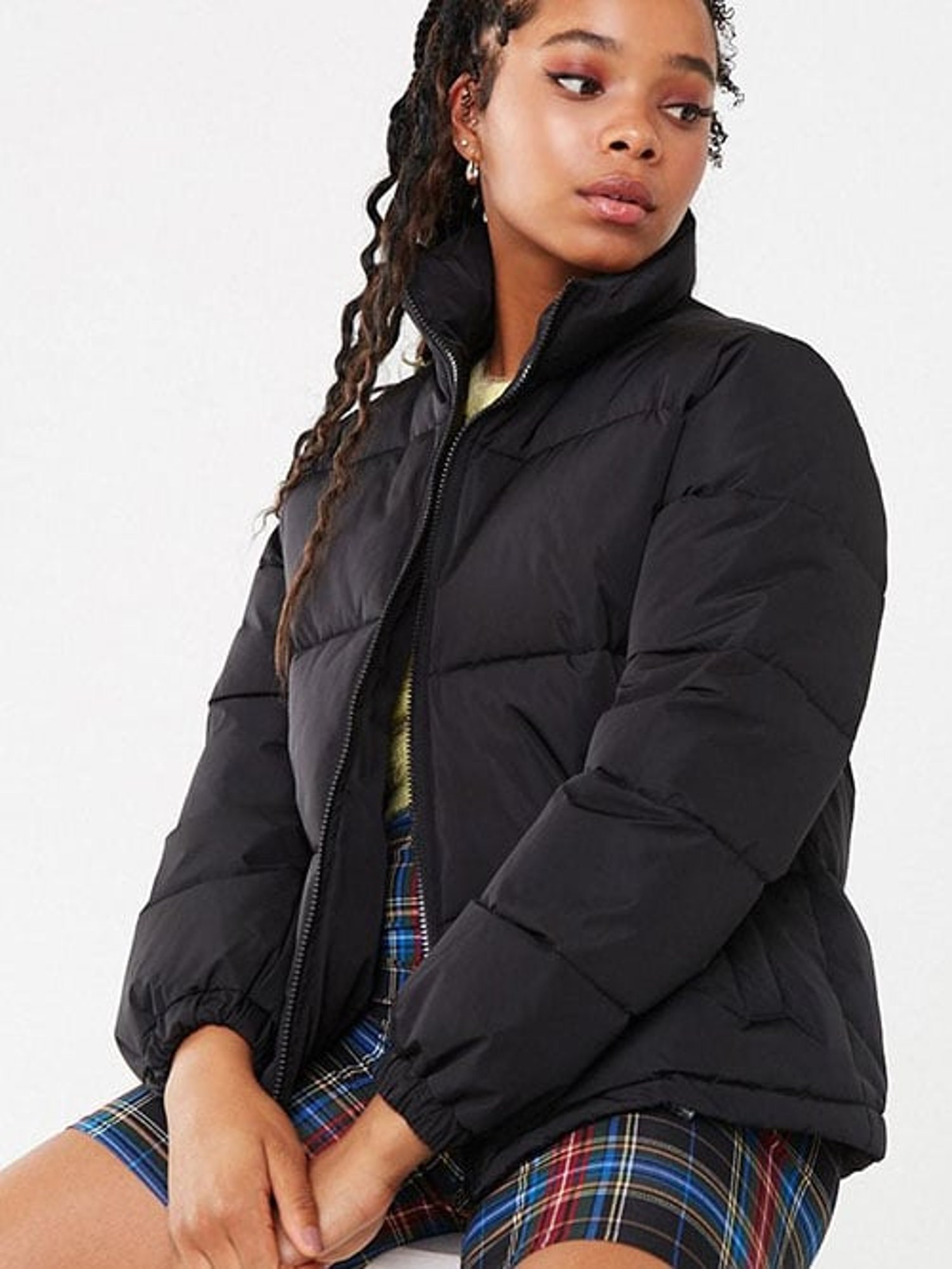 forever 21 black puffer jacket