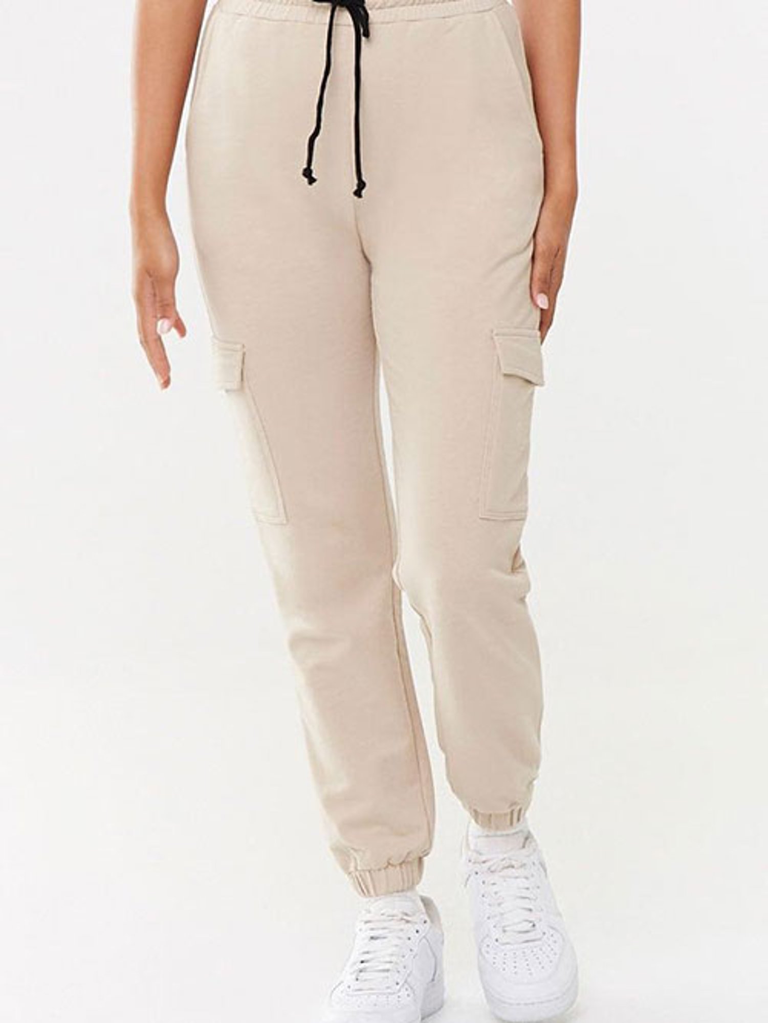 Buy Forever 21 Beige Regular Fit Cargo Joggers for Women Online @ Tata CLiQ