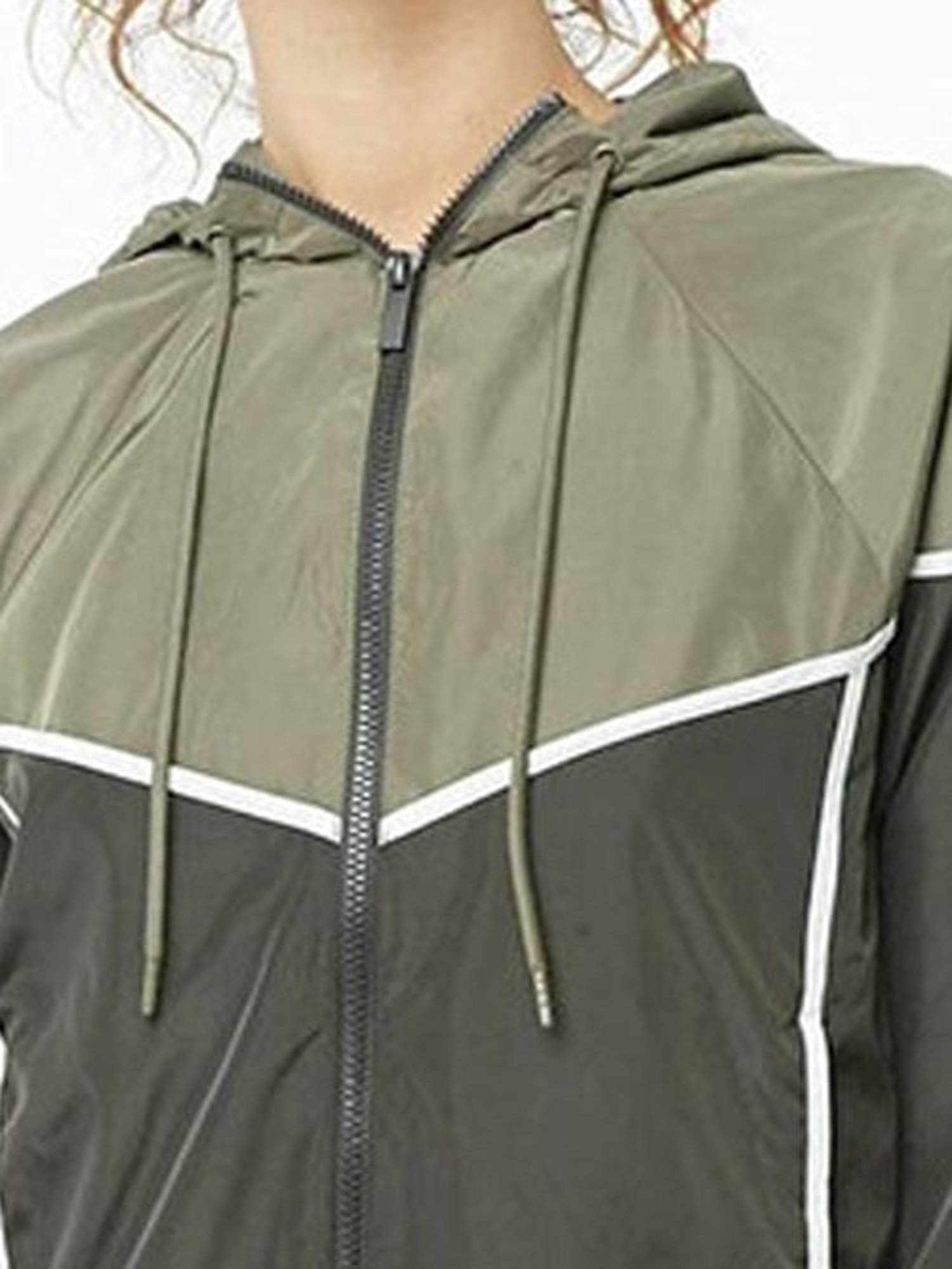 Buy Forever 21 White & Black Color Block Windbreaker Jacket for Women  Online @ Tata CLiQ