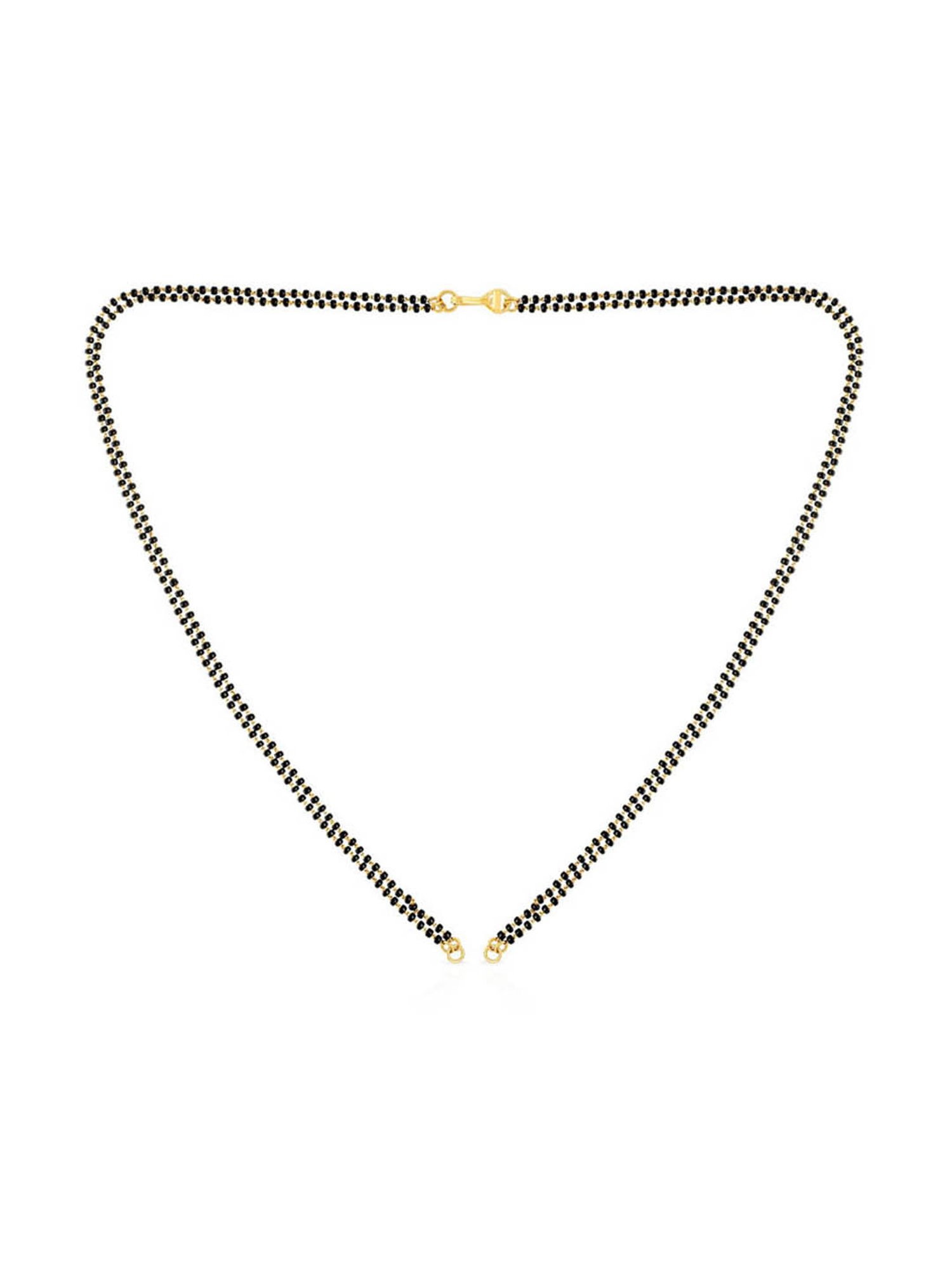 malabar gold black beads chain