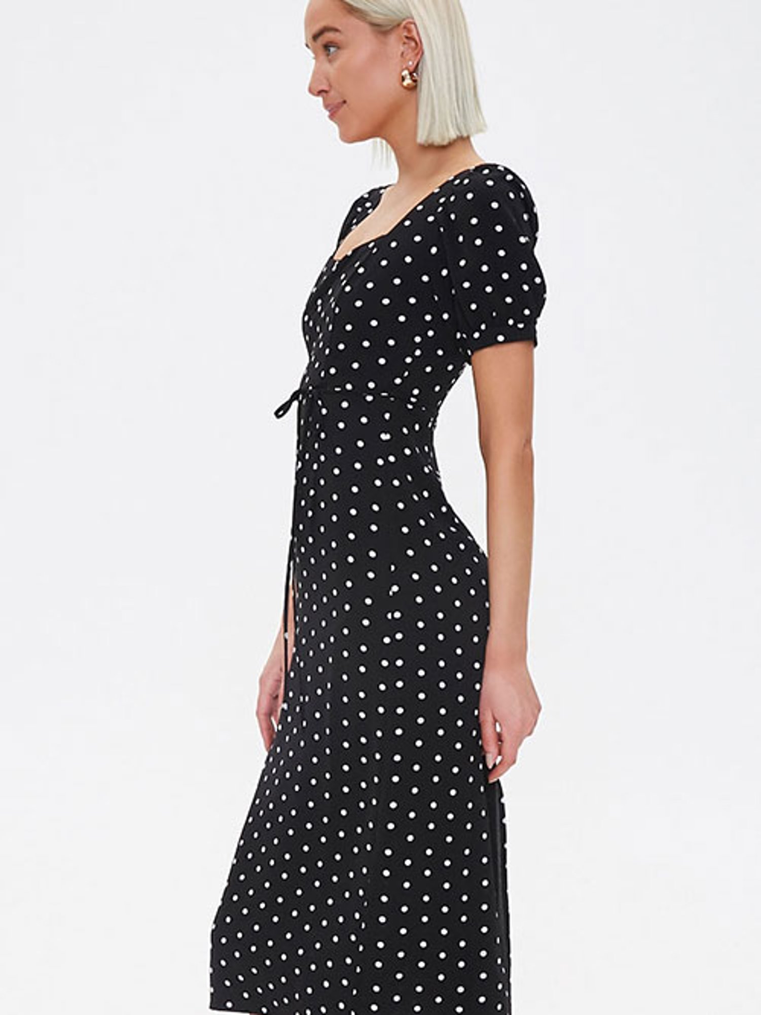 Forever 21 black and white polka dot dress best sale