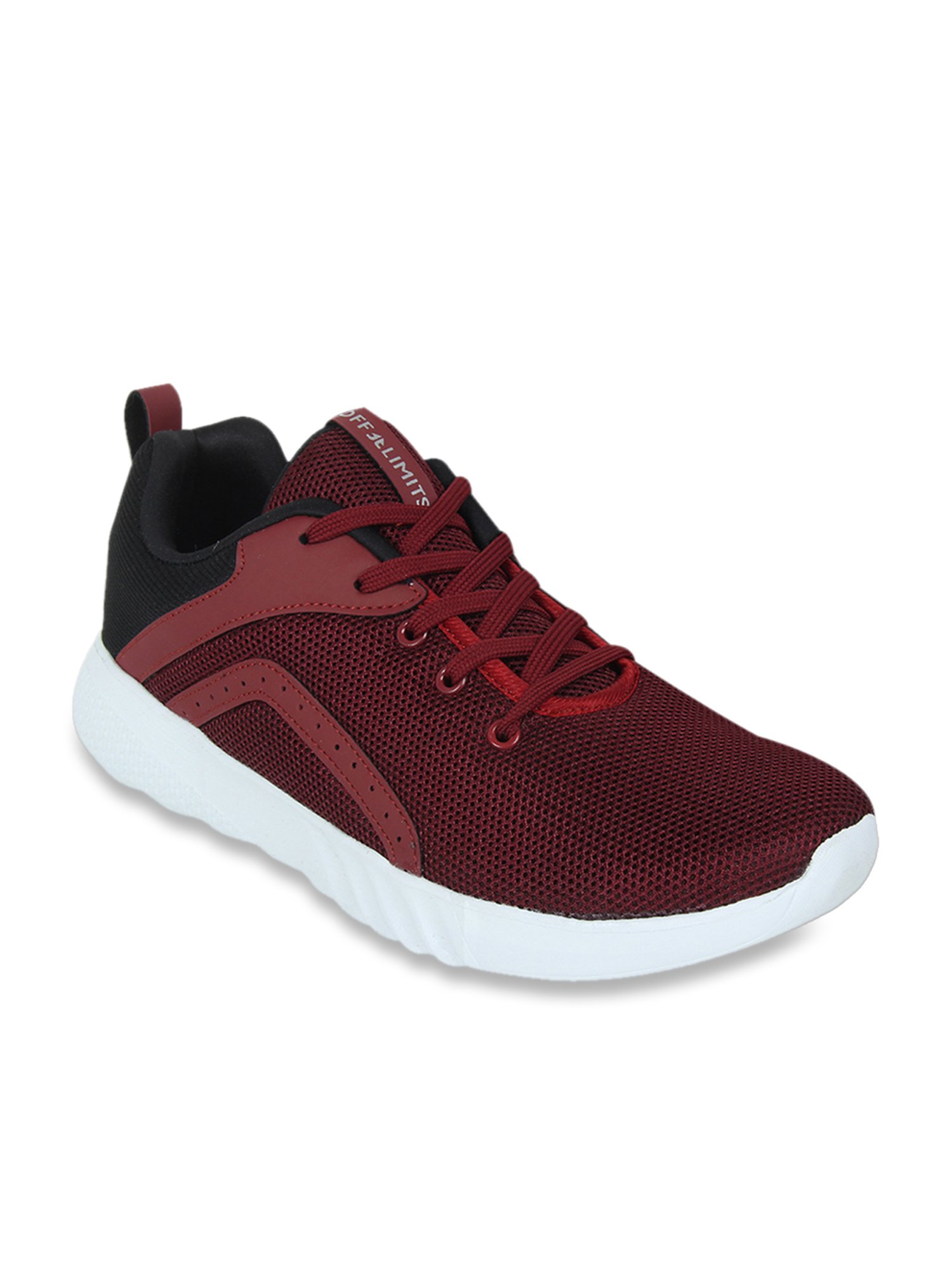 maroon running shoes