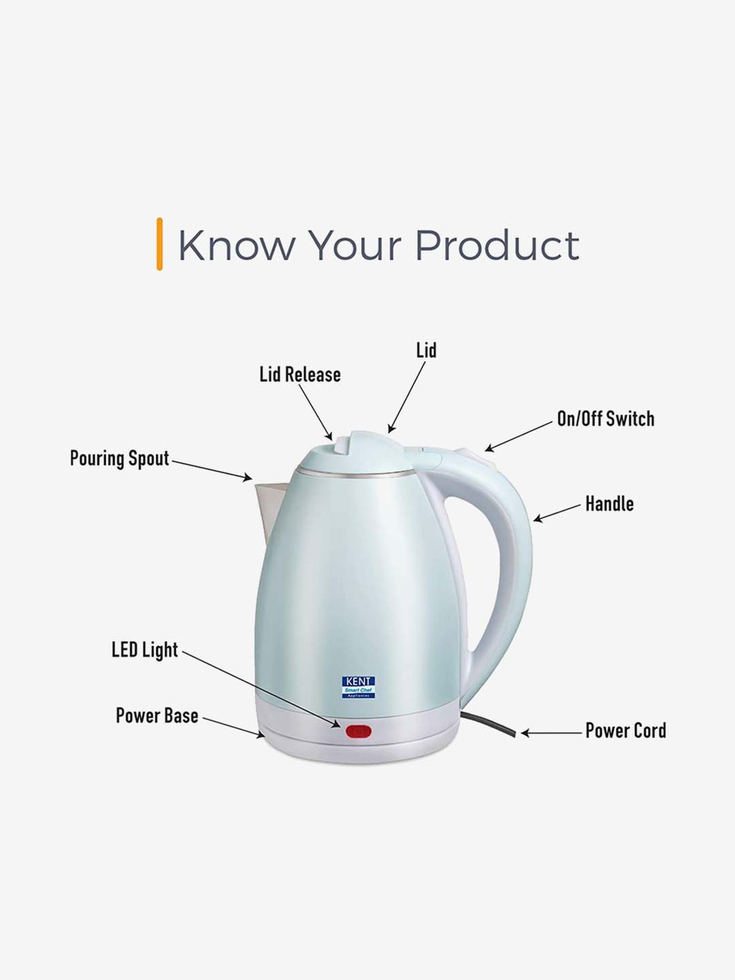 kent electric kettle ss