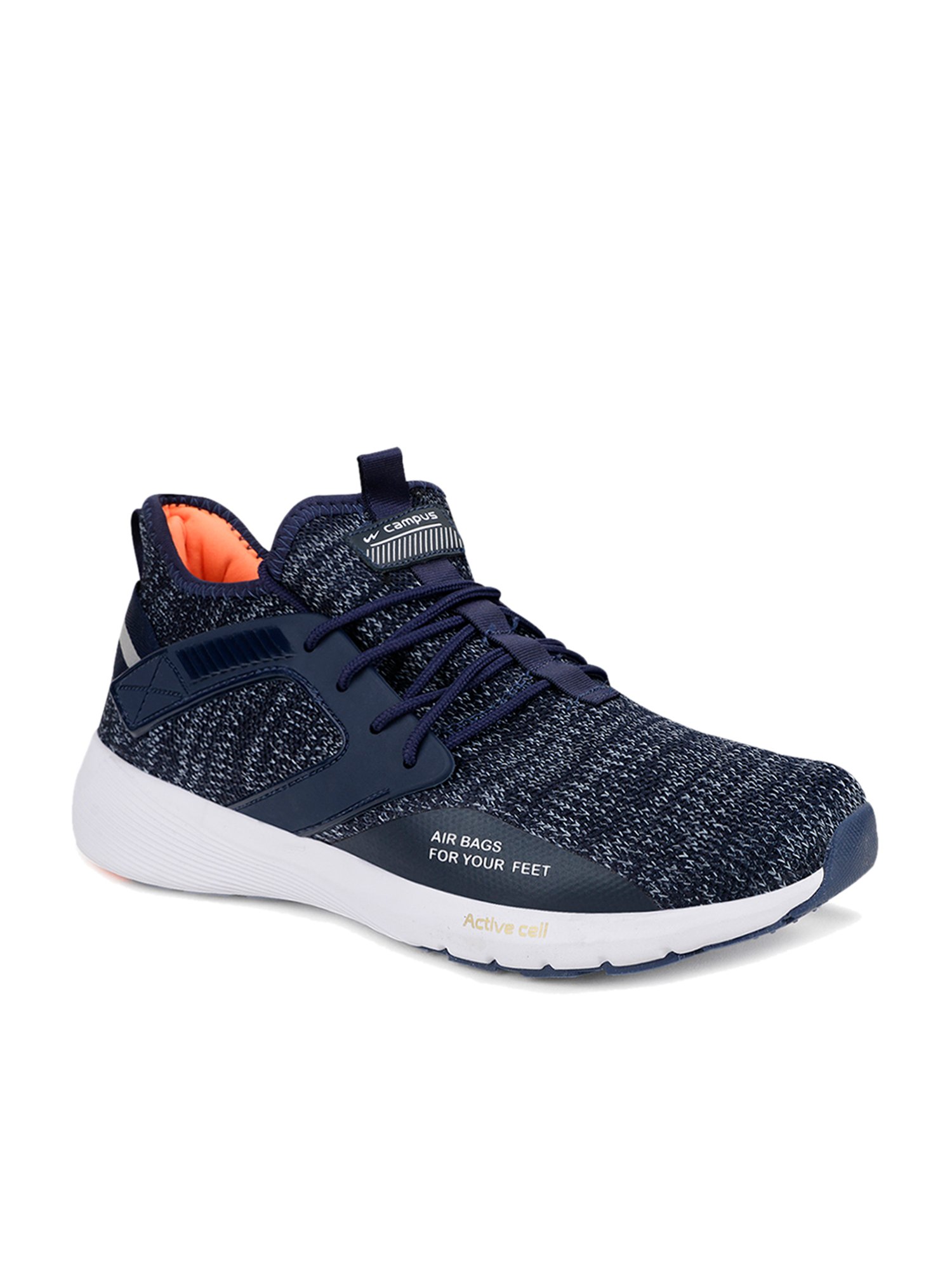 navy running shoes