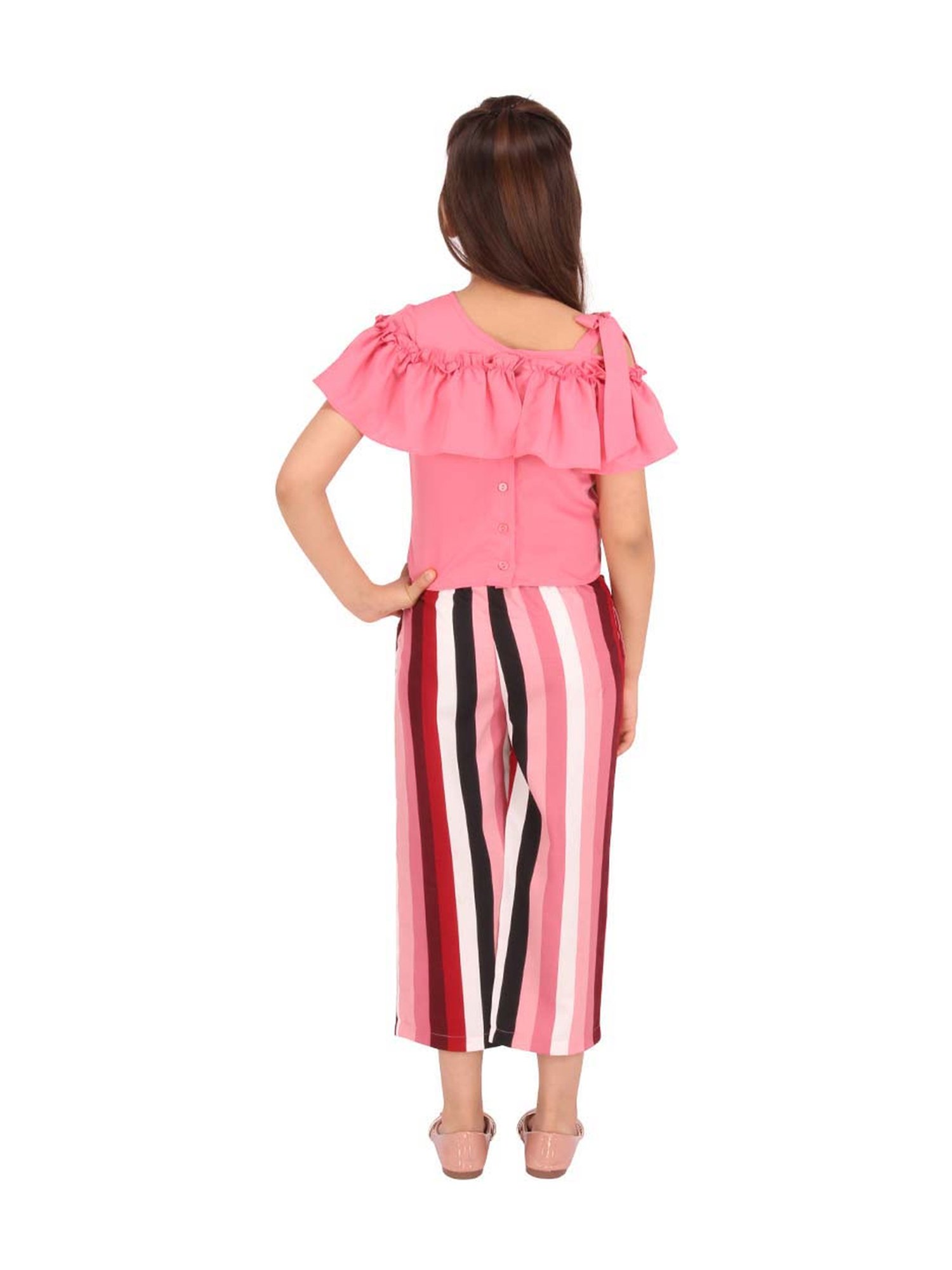 Buy Cutecumber Kids Pink Striped Top & Pants With Rope Belt for Girls  Clothing Online @ Tata CLiQ