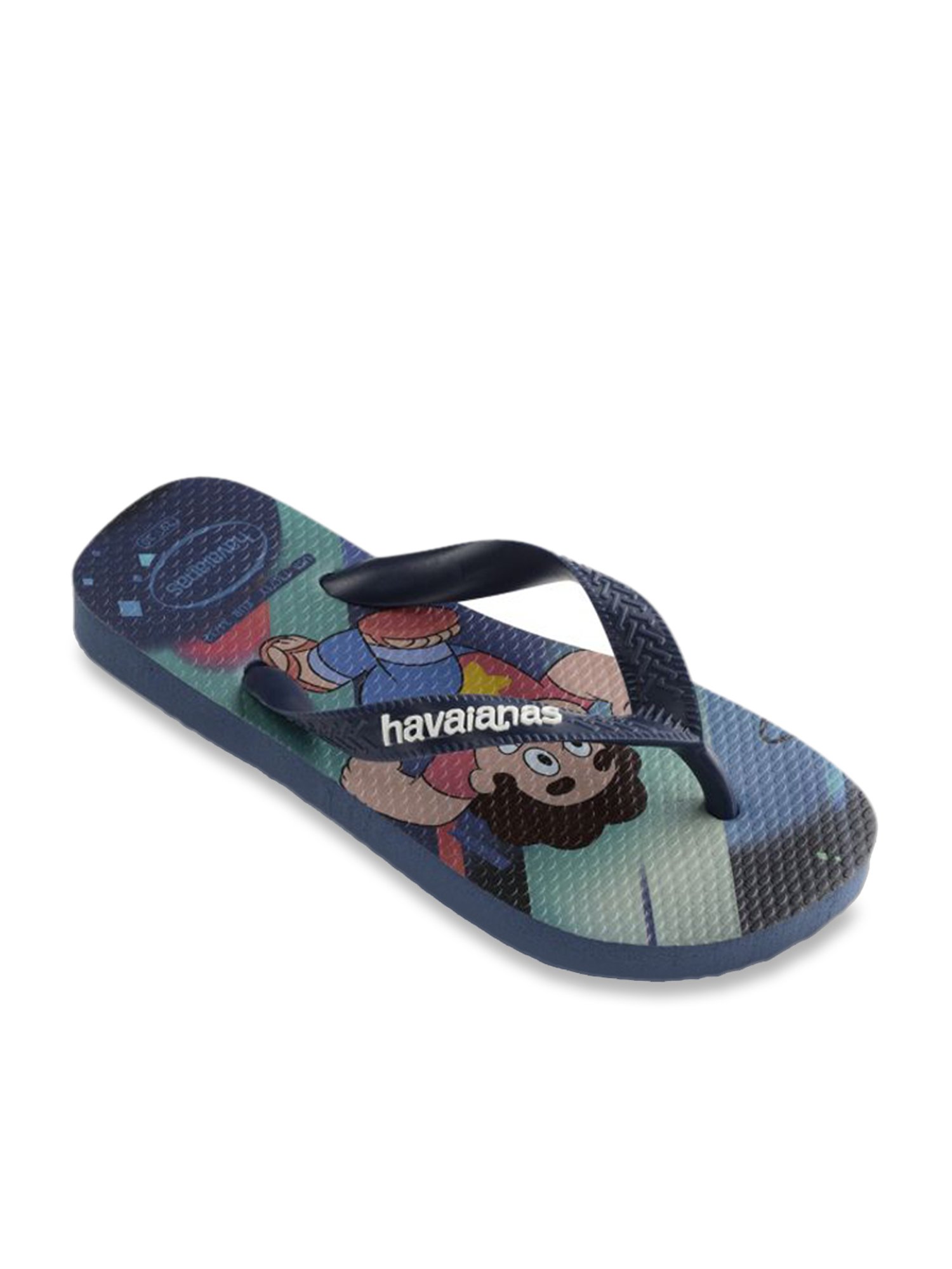 kids navy flip flops