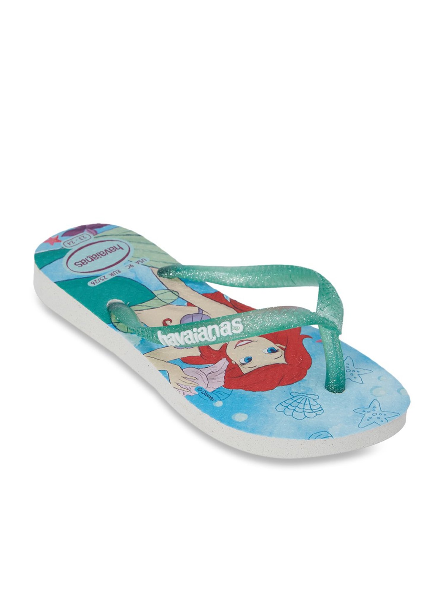 Buy Havaianas Kids Slim Disney Princess Blue Flip Flops for Girls