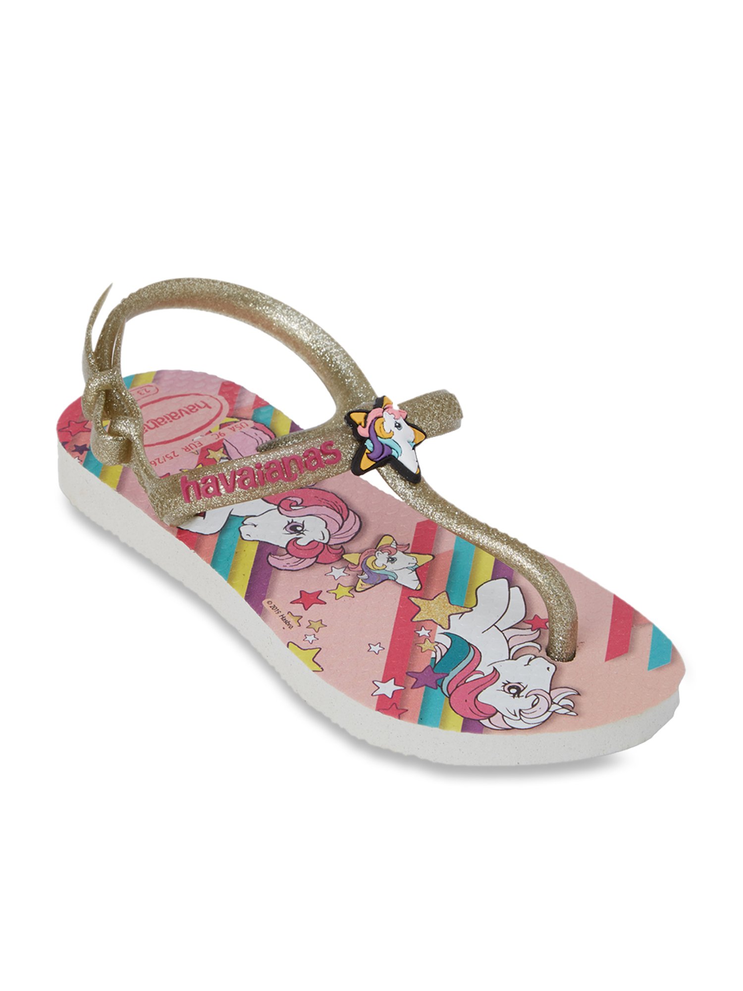 Havaianas Kids Freedom My Little Pony Golden Pink Back Strap Sandals From Havaianas At Best Prices On Tata Cliq