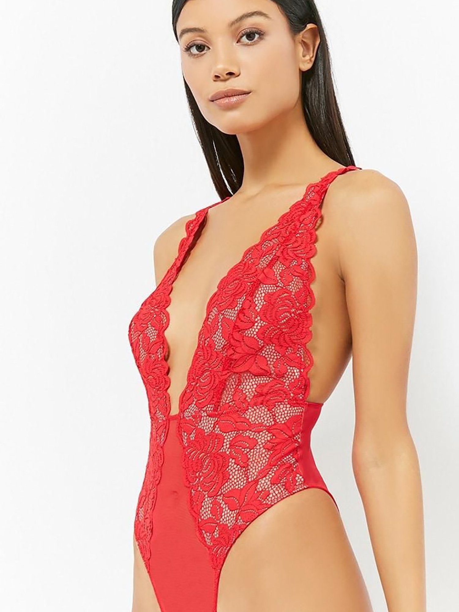 Buy Forever 21 Nude Lace Bodysuit for Women Online @ Tata CLiQ