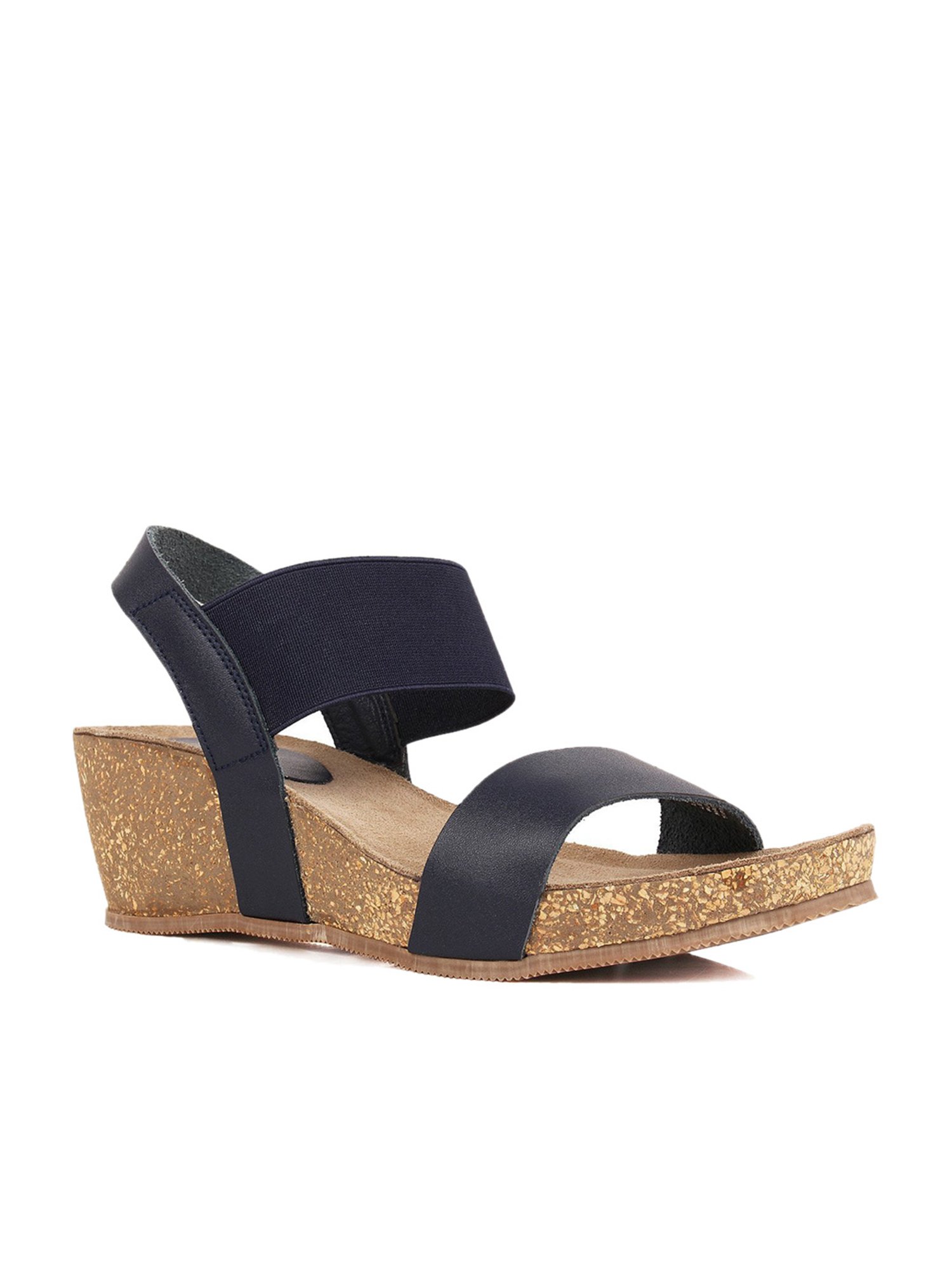 dune navy wedges