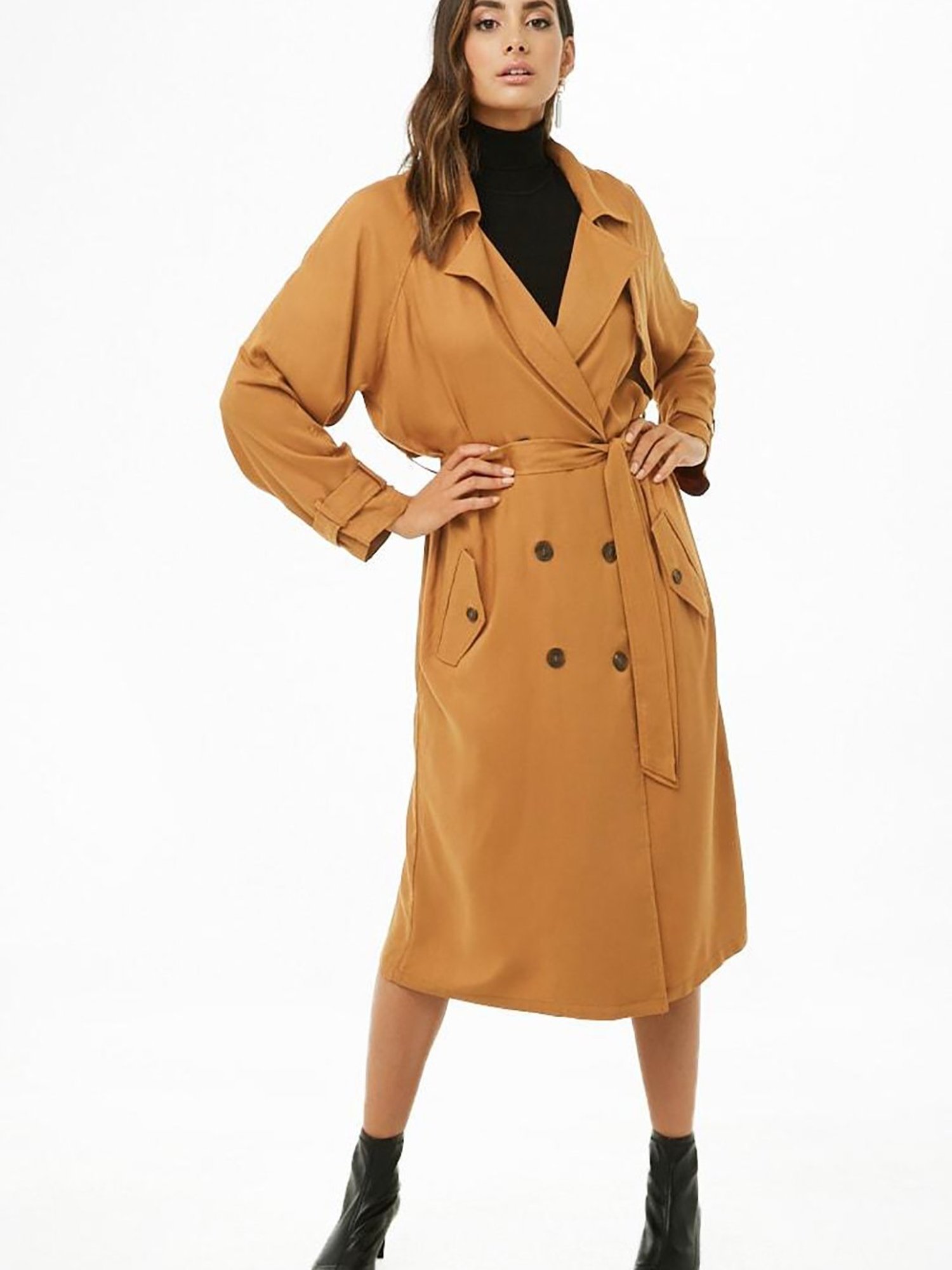 Forever 21 shop camel coat