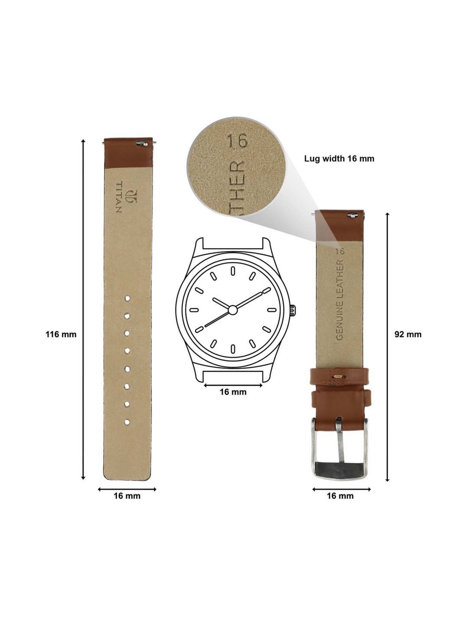 Titan 20 mm Genuine Leather Straps for Men | TITAN WORLD | Chandmari |  Guwahati