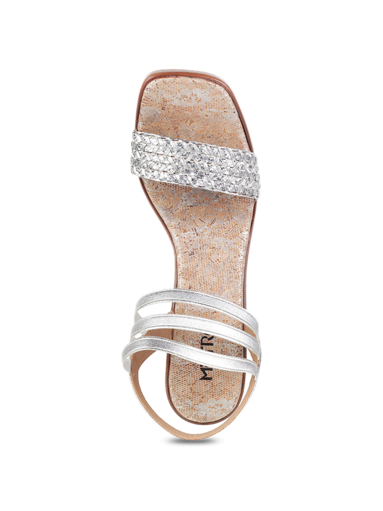 Buy Metro Women s Silver Sling Back Sandals from top Brands at