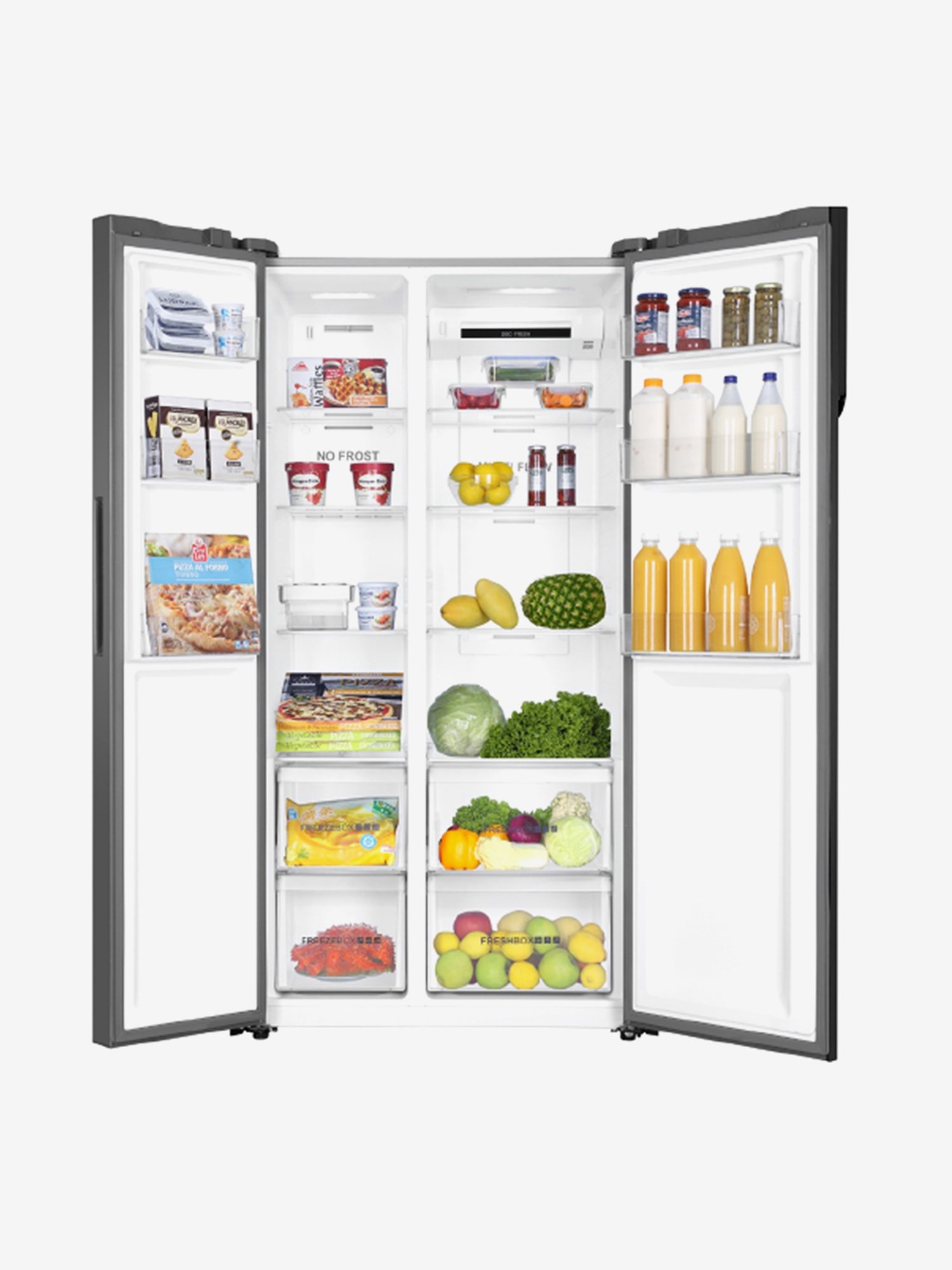 Buy Haier 570l Inverter 2020 Frost Free Side By Side Refrigerator Shiny Steel Hrf 622ss Online At Best Prices Tata Cliq