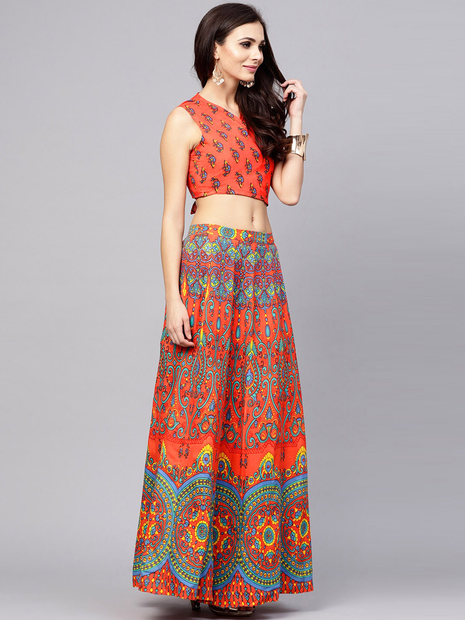 Onange Peel Heavy Embroidered Choli With Pant And Dupatta Set  SHREYA  AGARWAL  4045610