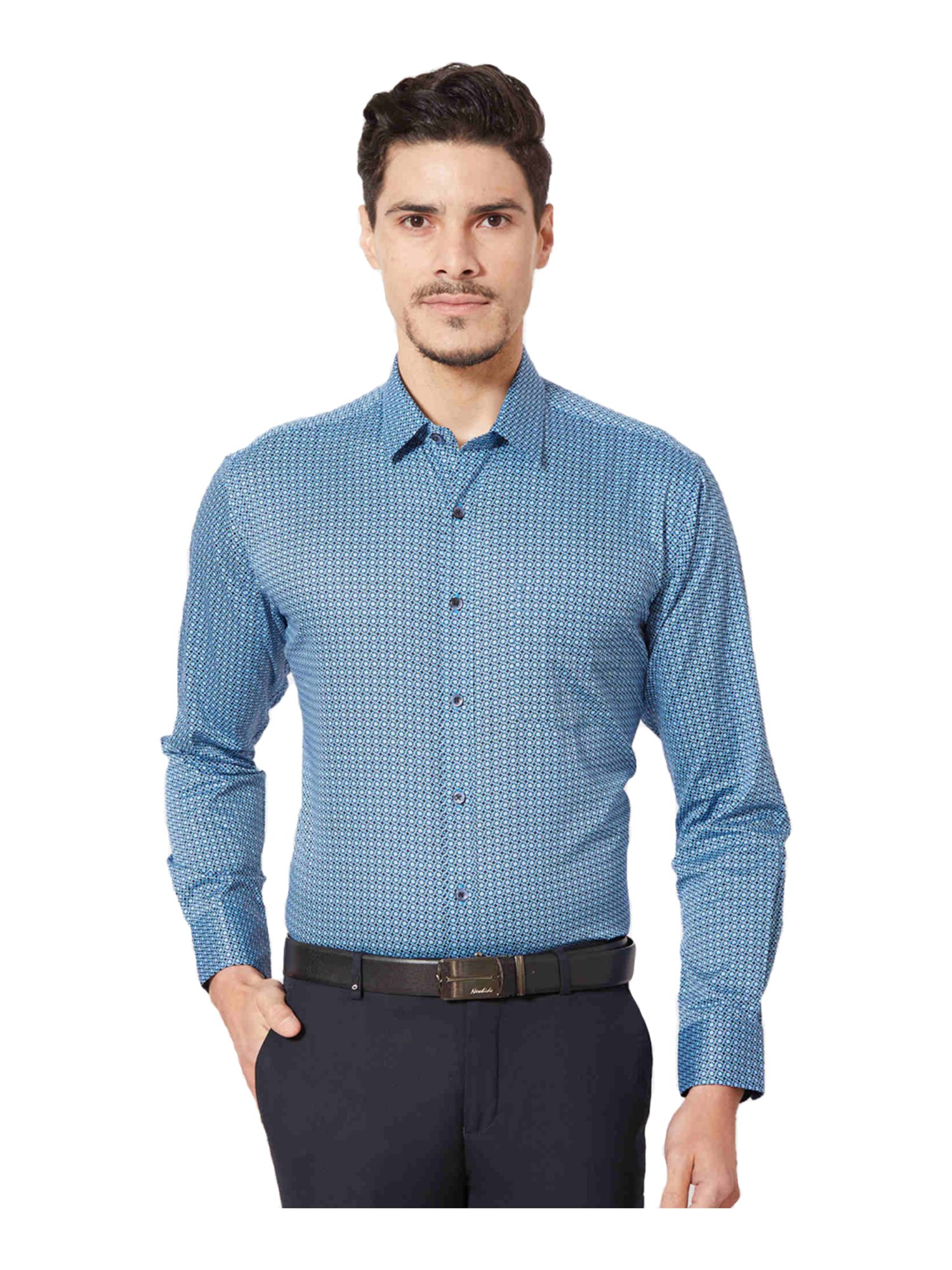 Buy Navy Blue Shirts for Men by OXEMBERG Online | Ajio.com