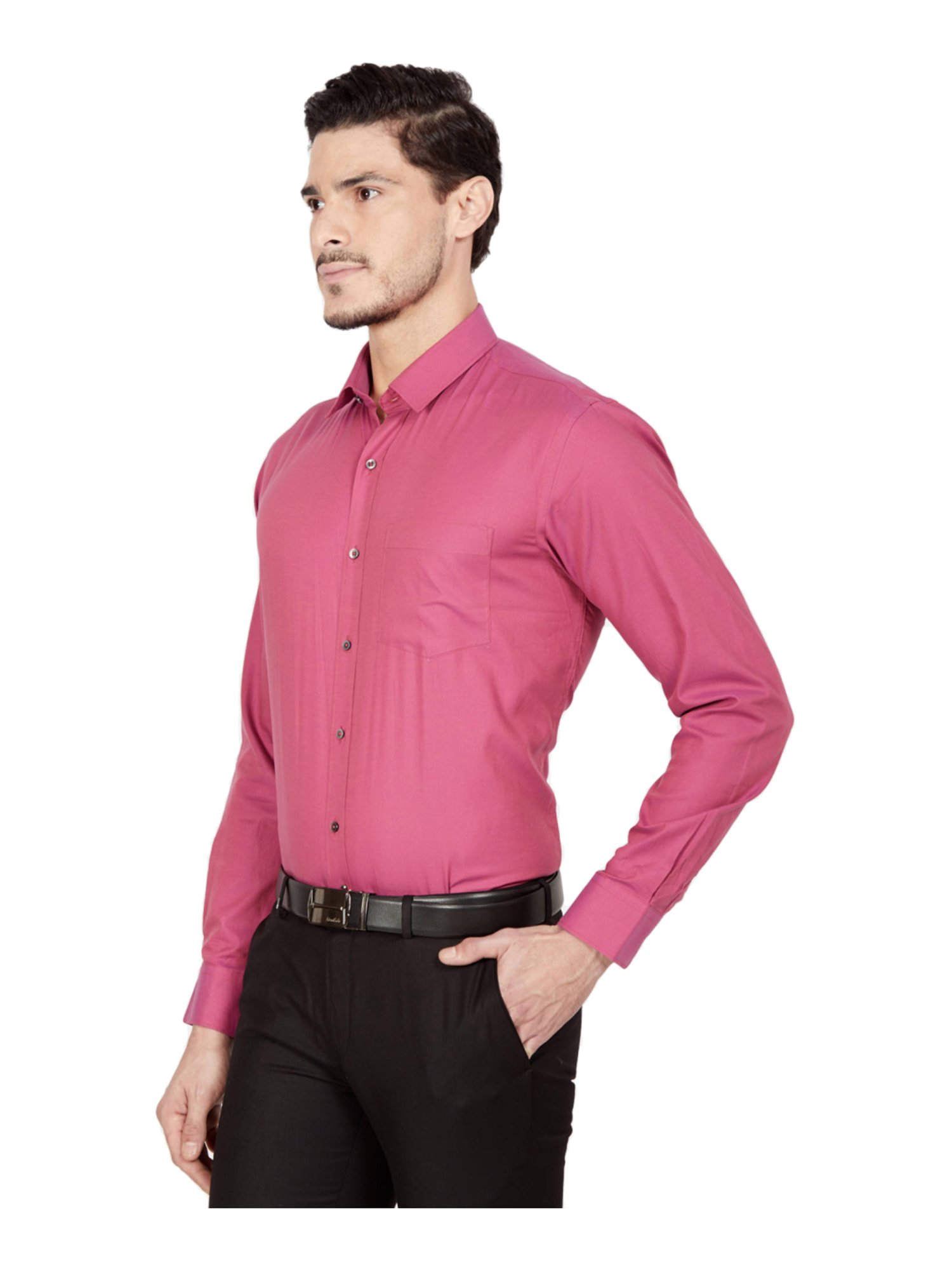 Oxemberg Men's Slim fit Solid Formal Shirt