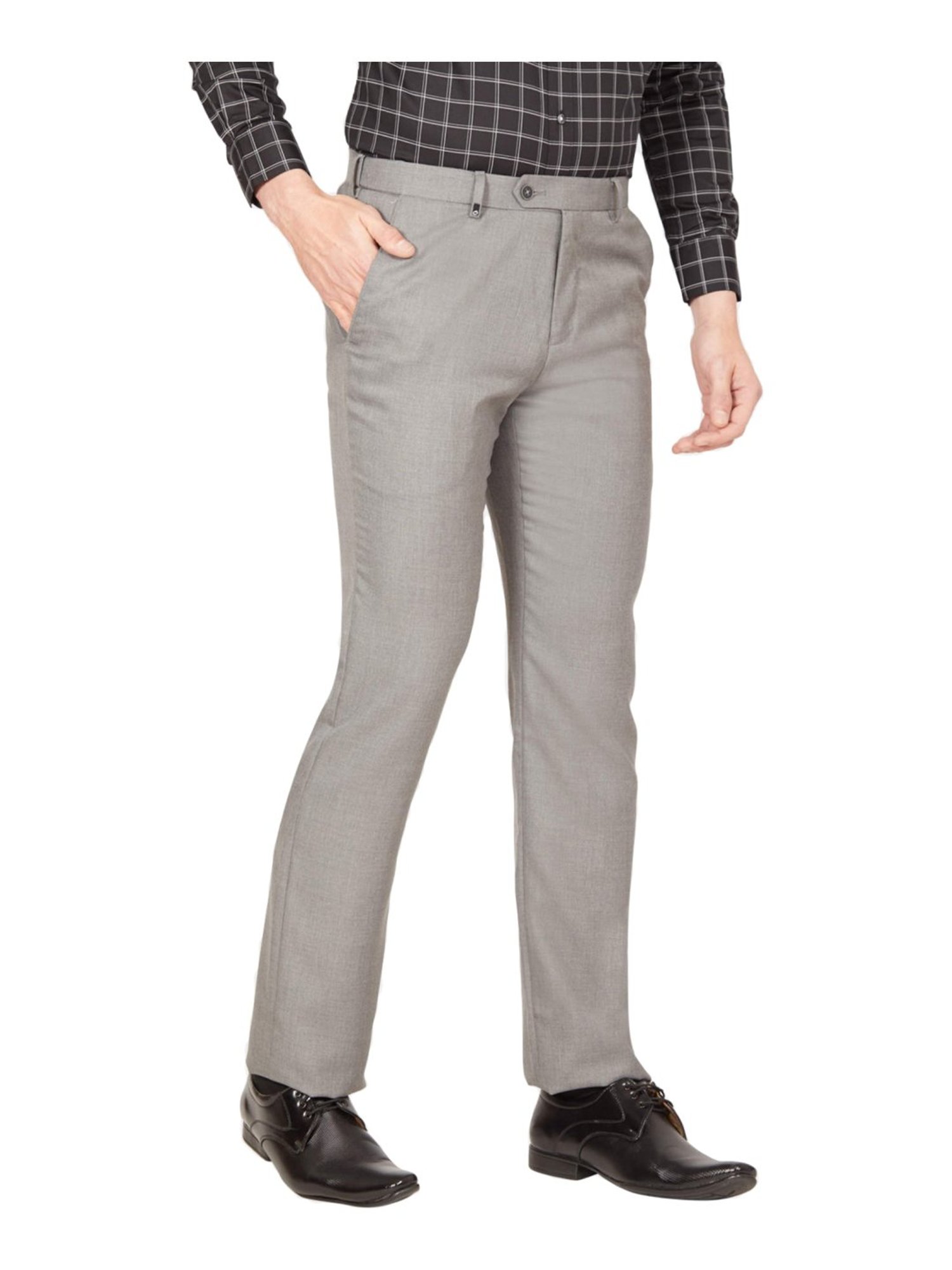 Buy Oxemberg Olive Brown Slim Fit Casual Trousers online  Looksgudin
