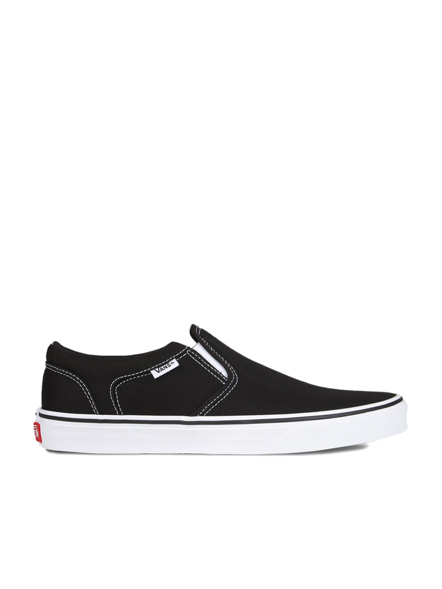 vans asher black and white