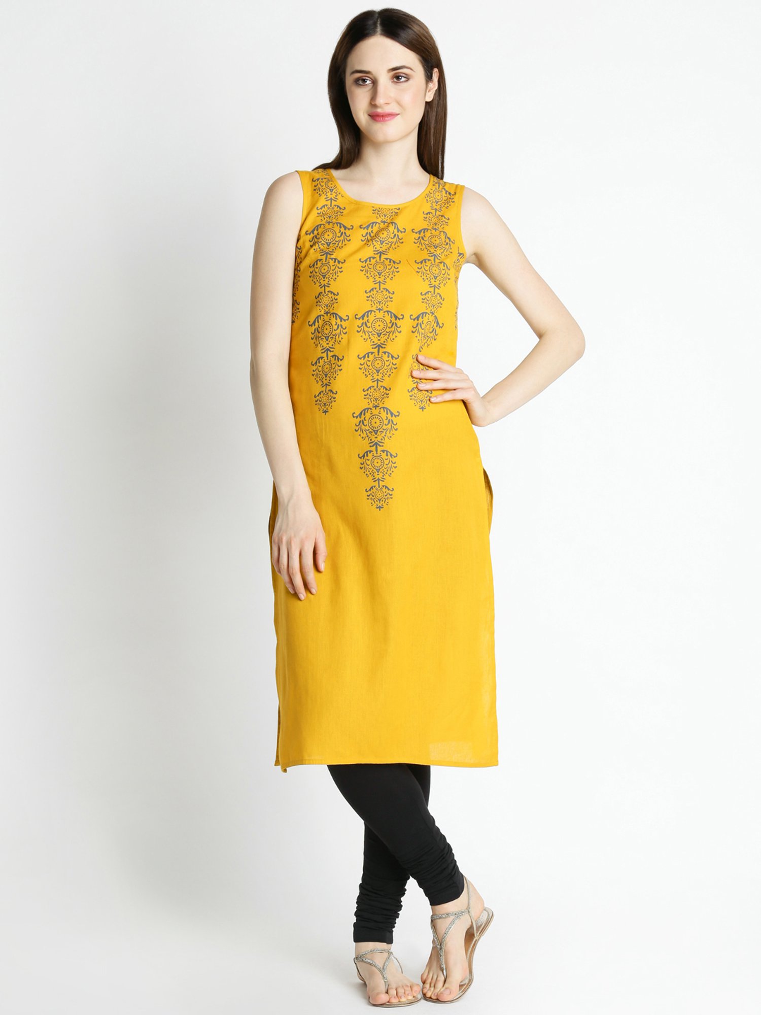 rangmanch yellow kurti