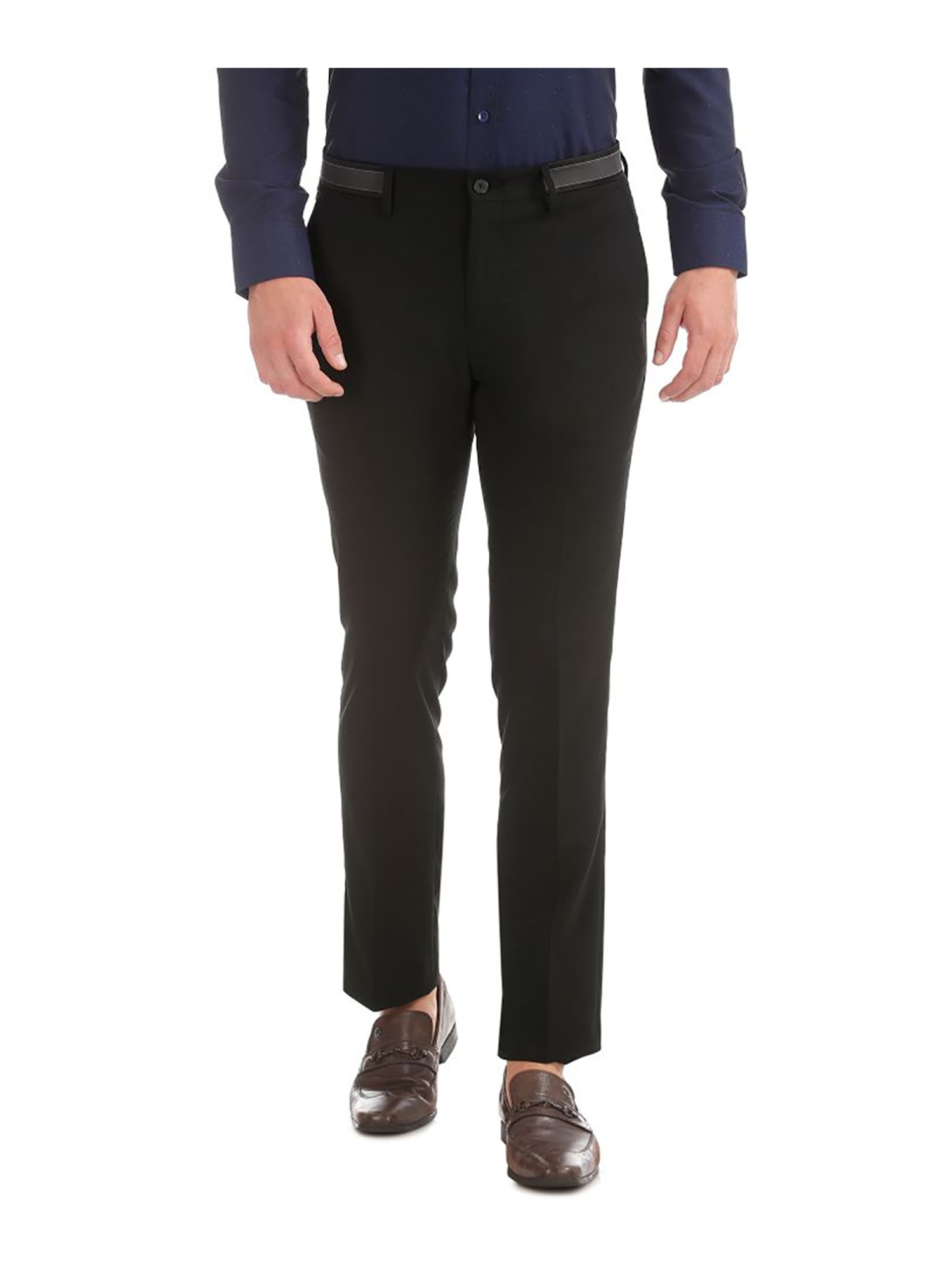 US Polo Association Mens Slim Fit Cotton Formal Trousers  UFTR0084Grey40W x 35L  Amazonin Fashion
