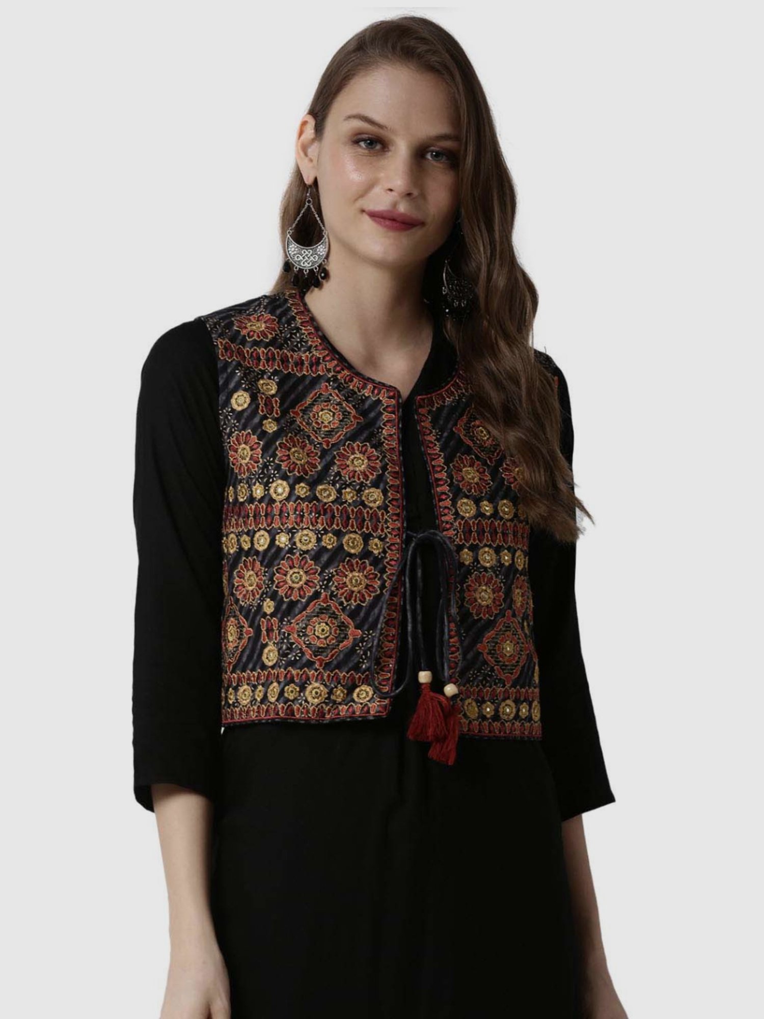 black ethnic jacket