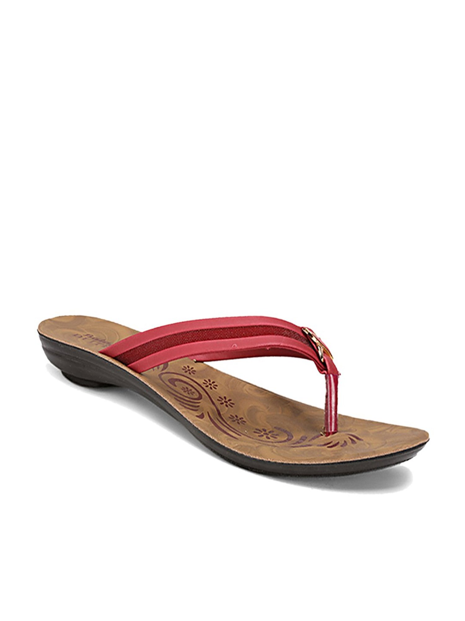 Red 2024 thong sandals