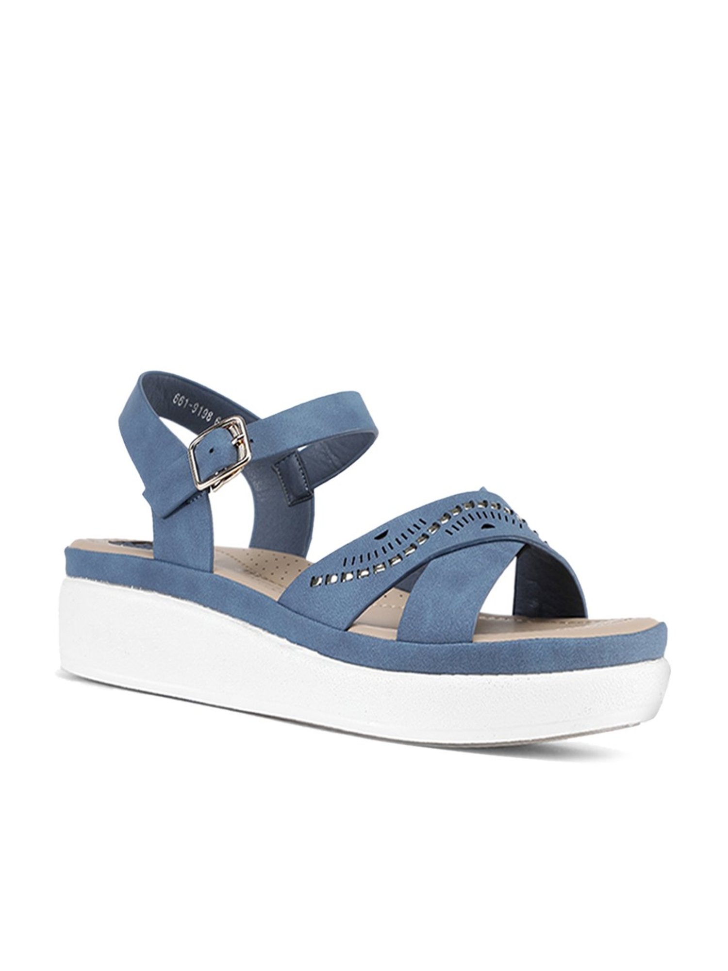 Blue Tyga Girls Ankle Strap Flat Sandals - BT2702 Peach – Walkaroo Footwear