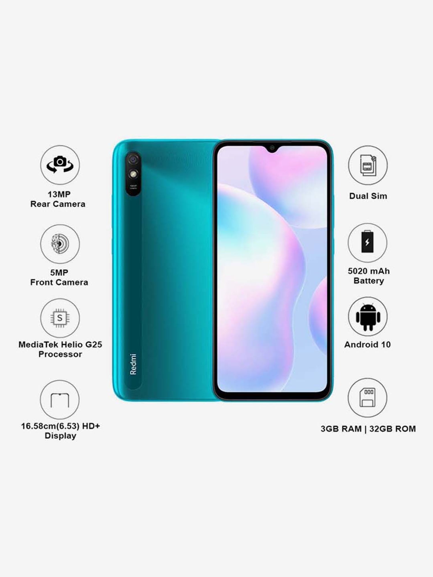Buy Xiaomi Redmi 9a 32 Gb Nature Green 3 Gb Ram Dual Sim 4g Online At Best Prices Tata Cliq