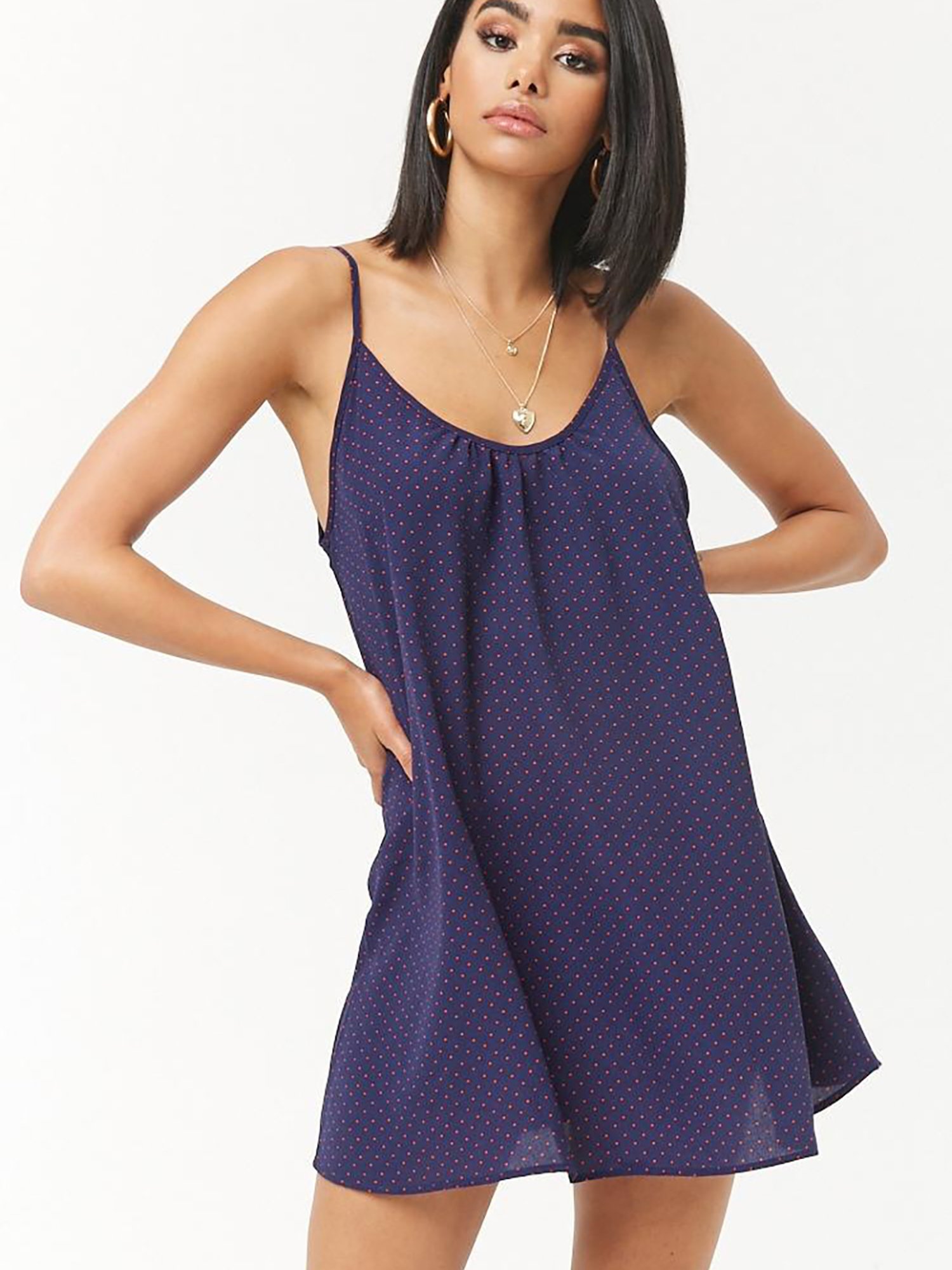 purple cami dress