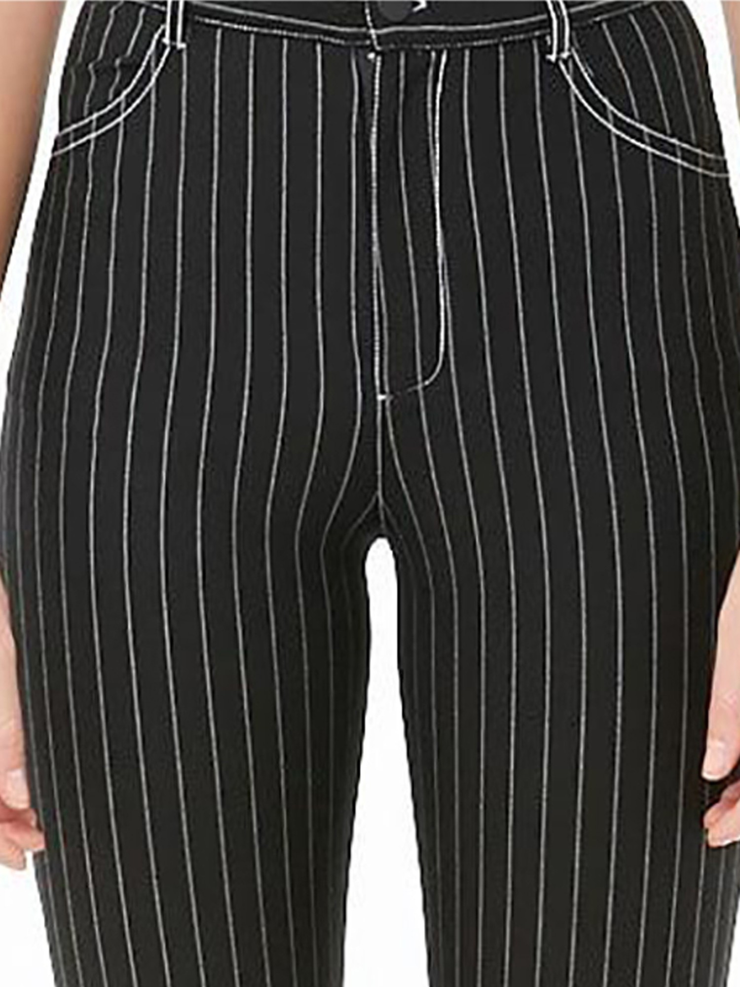 Black Pistol Freak pants black / white stripes