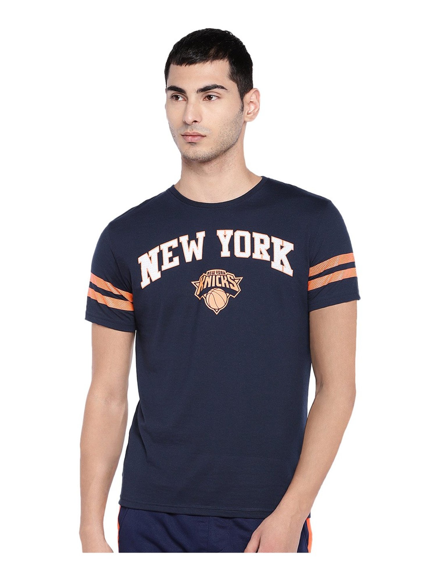 Buy NBA Navy Printed Short Sleeves T-Shirt for Men Online @ Tata CLiQ
