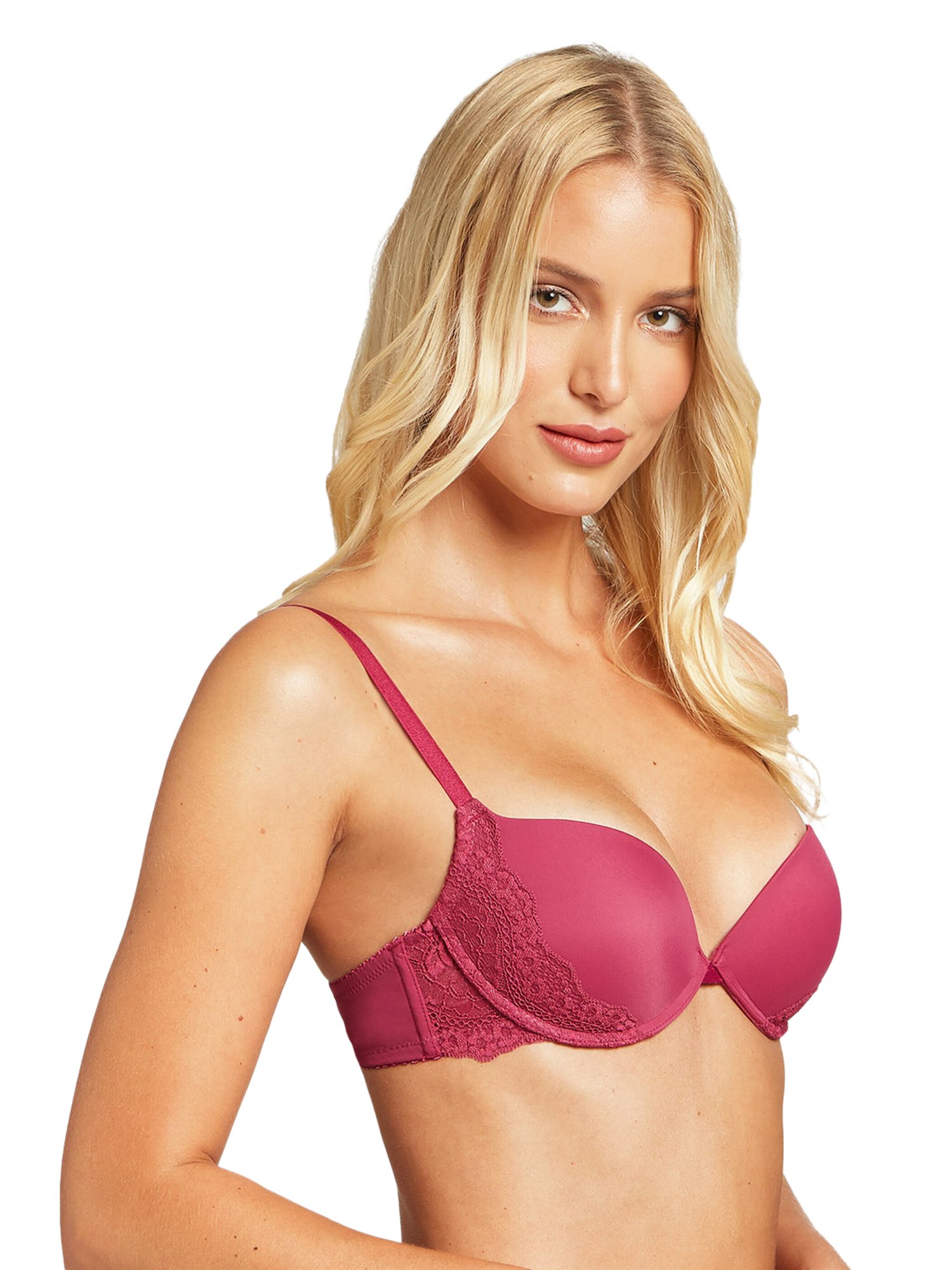 Buy Yamamay Wired Medium Coverage Push-Up Bra - Pepper Mint at Rs