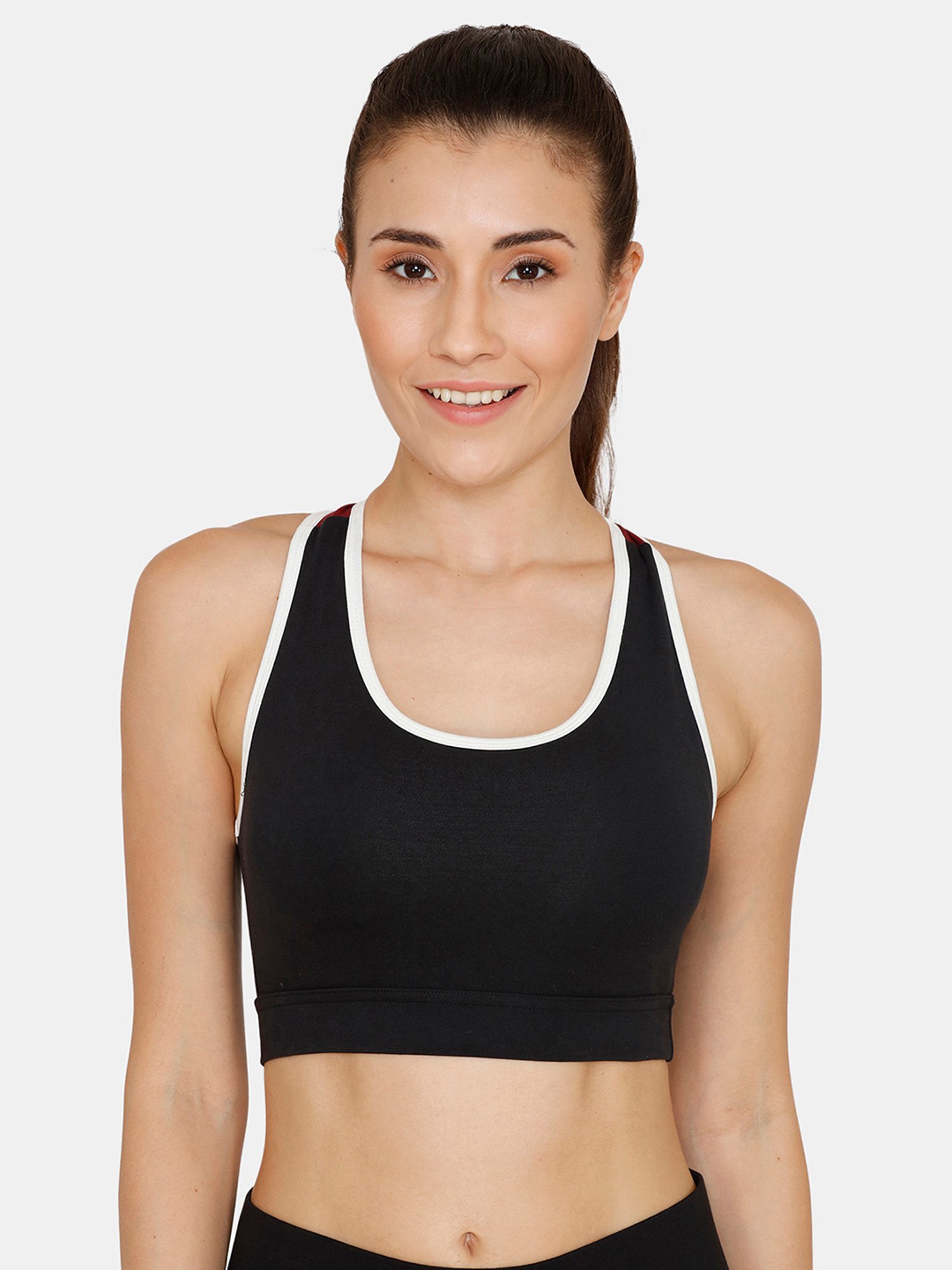 Buy Zivame Women's Rayon Full Cup Sports Bra (ZC4153-Anthracite_Black_32b)  at