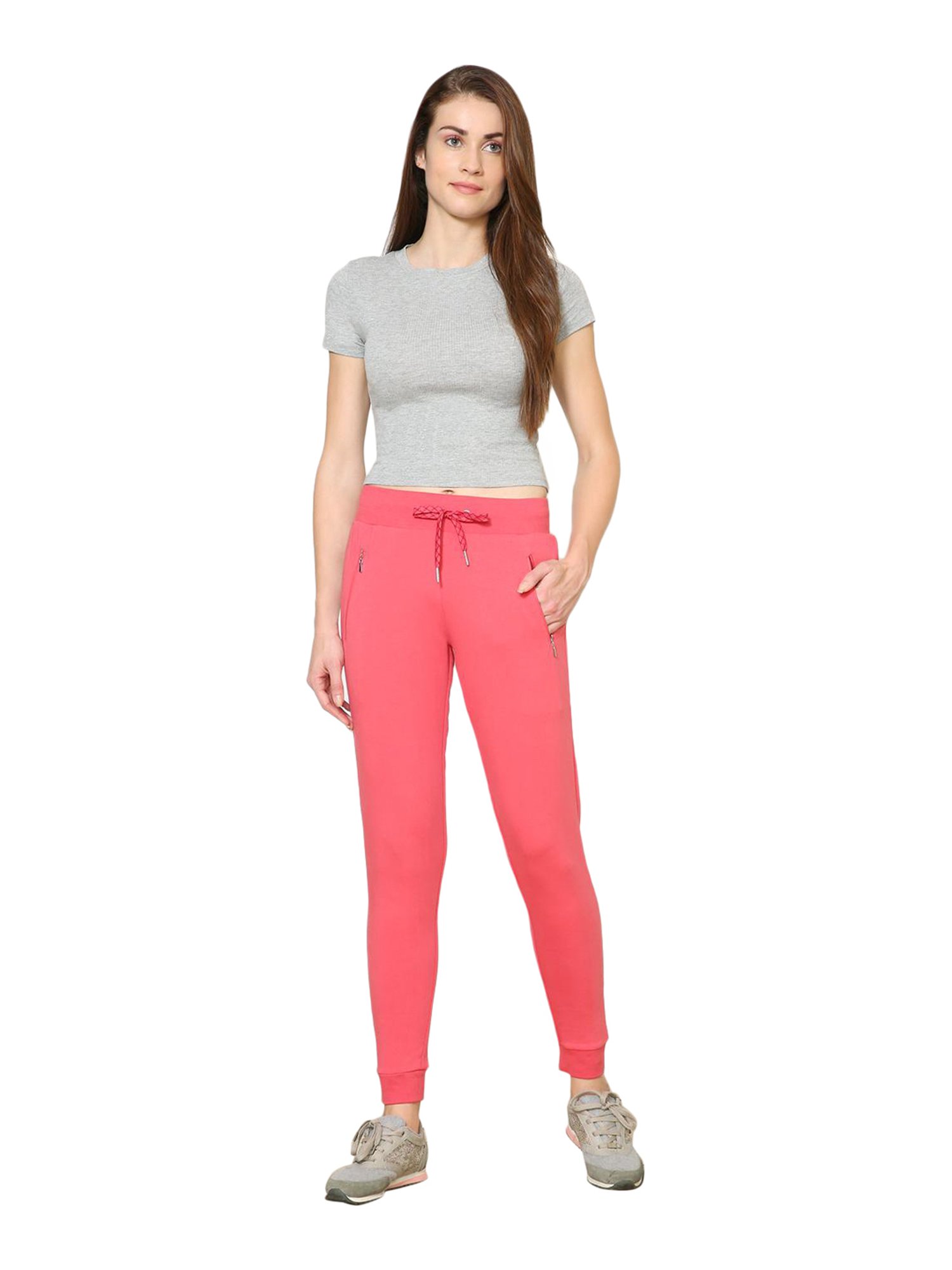 Buy Girls Pink Solid Slim Fit Trousers Online  680260  Allen Solly