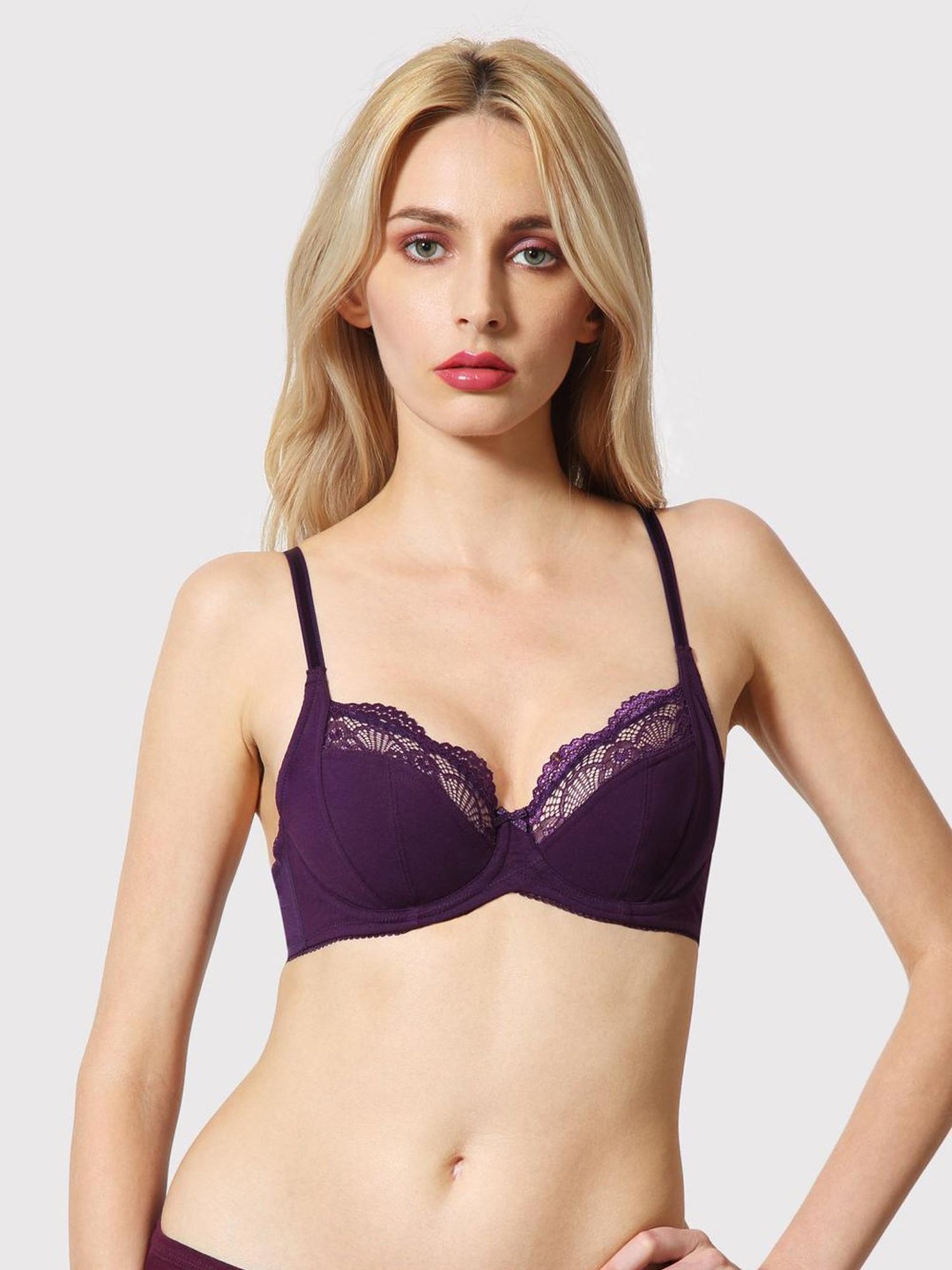 Buy Van Heusen Purple Cotton Shaper Bra for Women Online @ Tata CLiQ