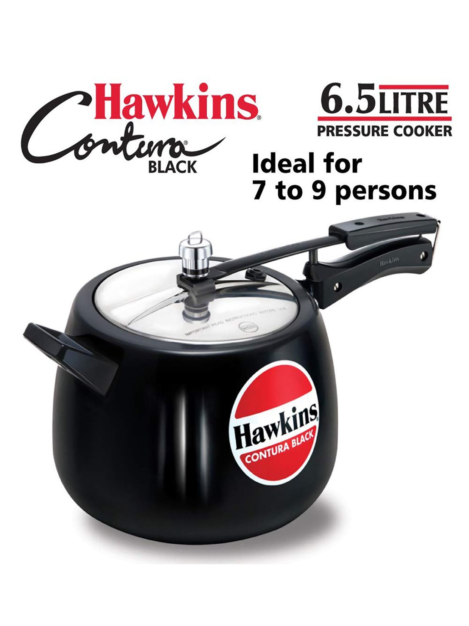 Buy Hawkins Contura Black 6.5 L Pressure Cooker Set of 1 at Best